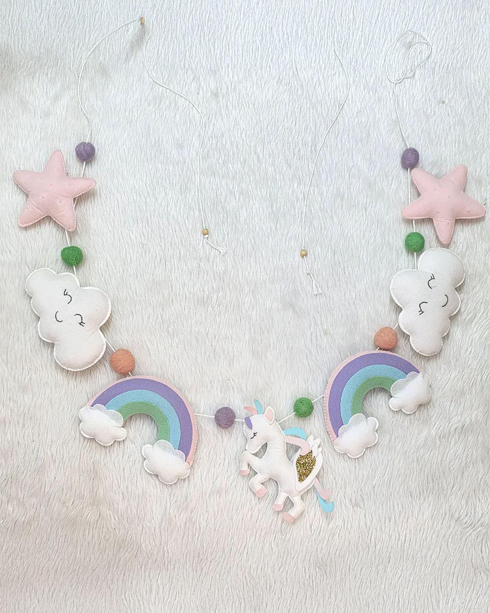 Babble Wrap Bunting-Dreamy Unicorn-Nursery Wall Decor-For Kids Room