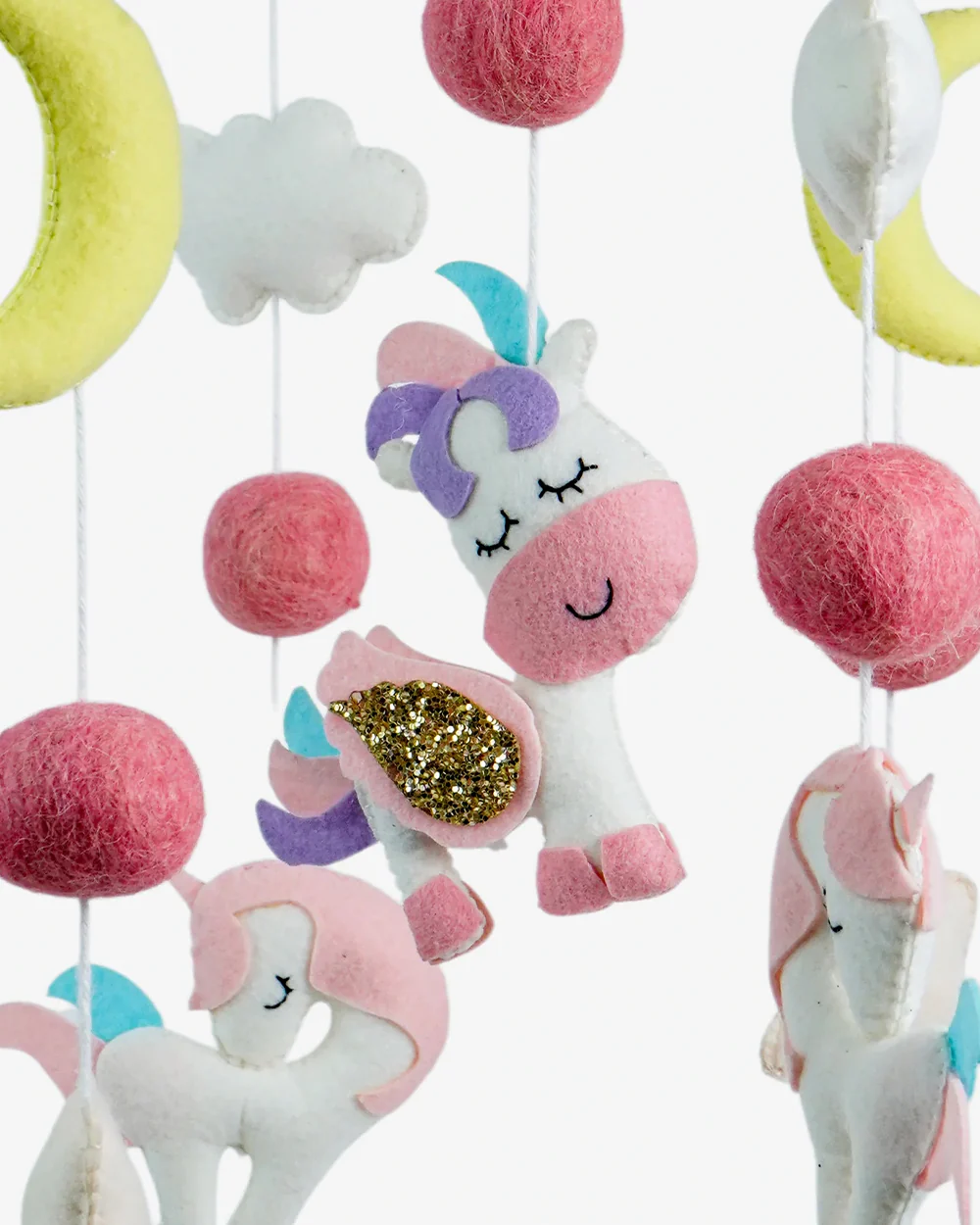 Babble Wrap Cot Mobile-Dreamy Unicorn-Stimulates Baby's Visual Senses-For Calm Baby Sleep - Image 3