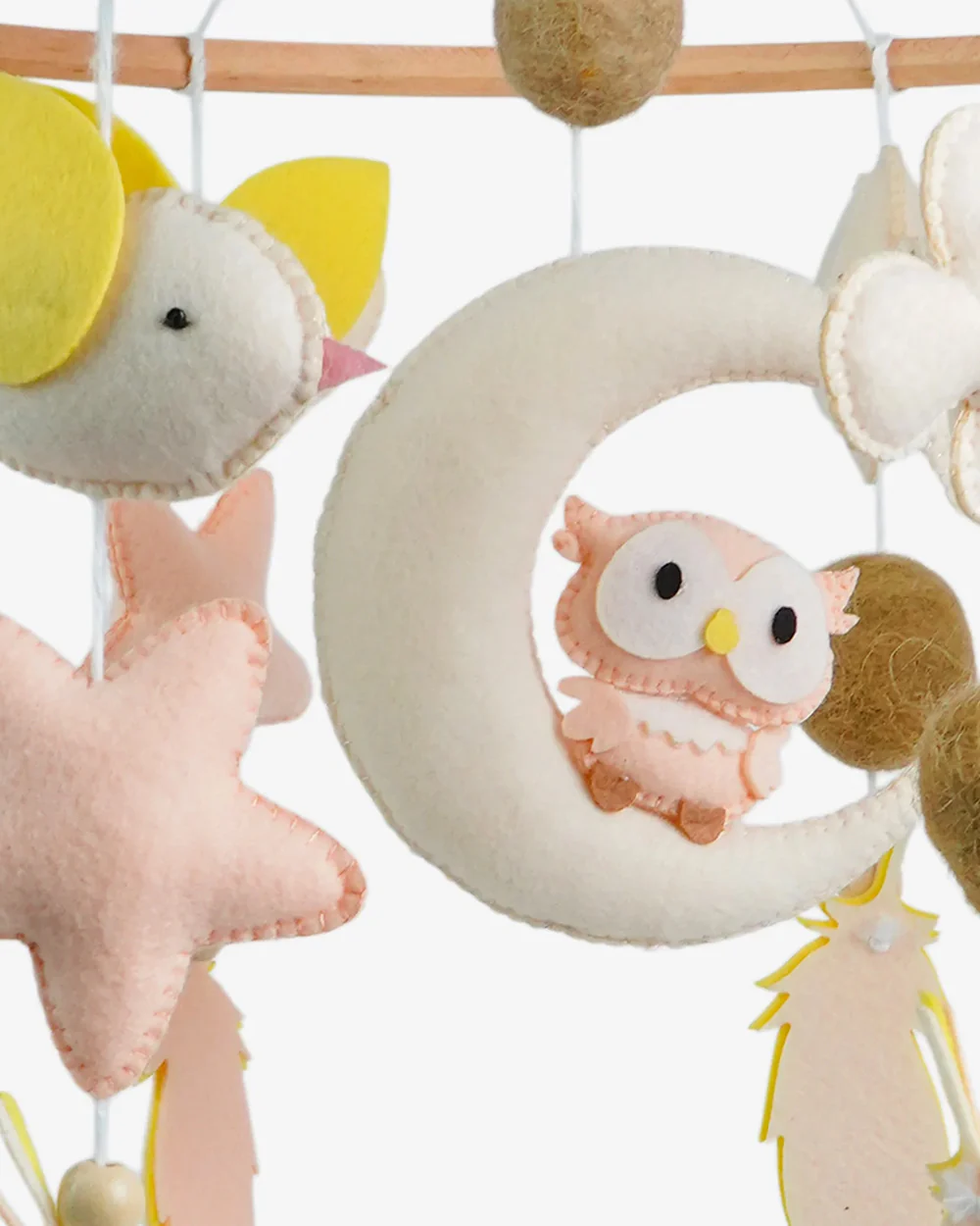 Babble Wrap Cot Mobile-Owl Moonlight-Stimulates Baby's Visual Senses-For Calm Baby Sleep - Image 2