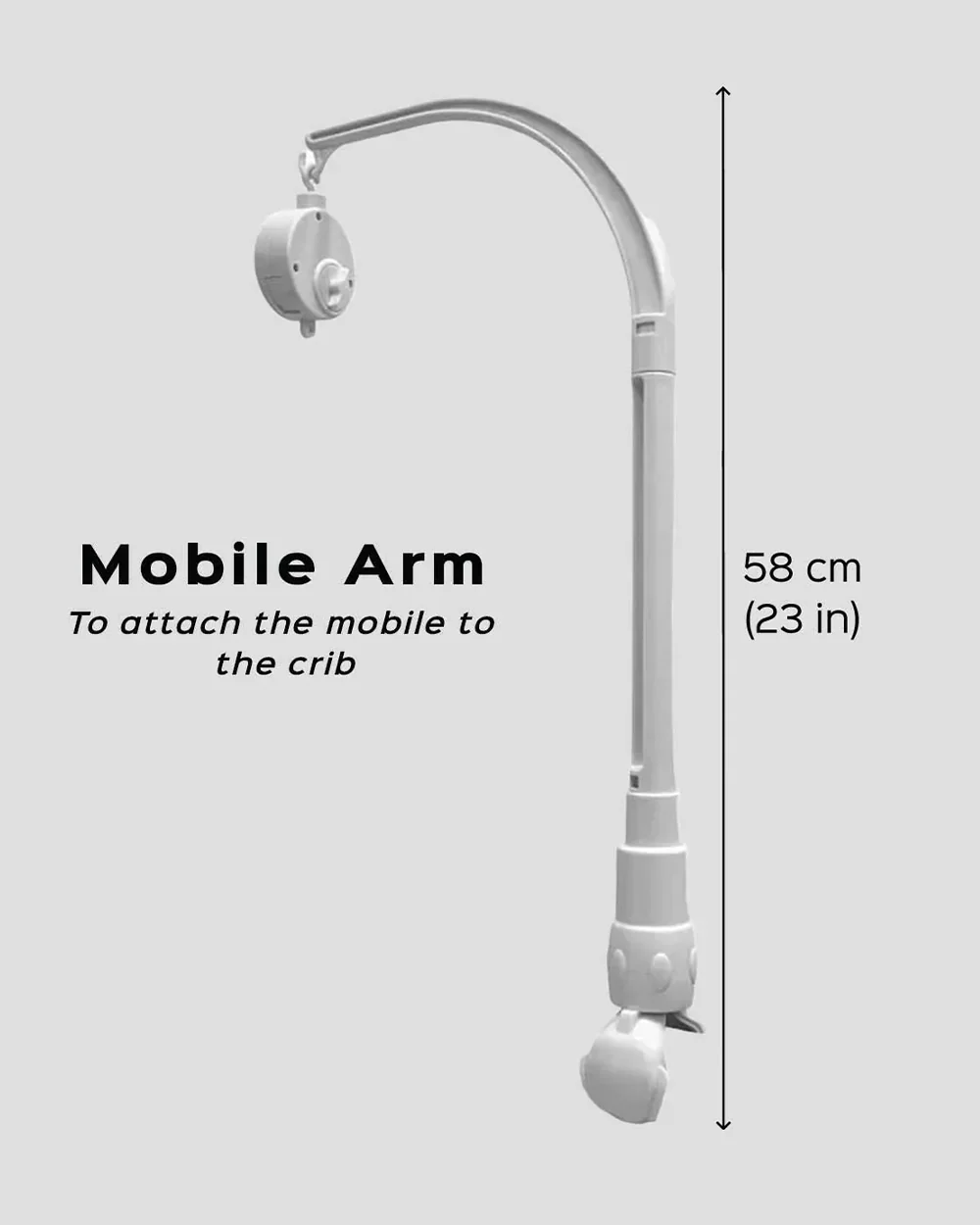Babble Wrap Manual Music Box with Cot Mobile Arm - Image 2