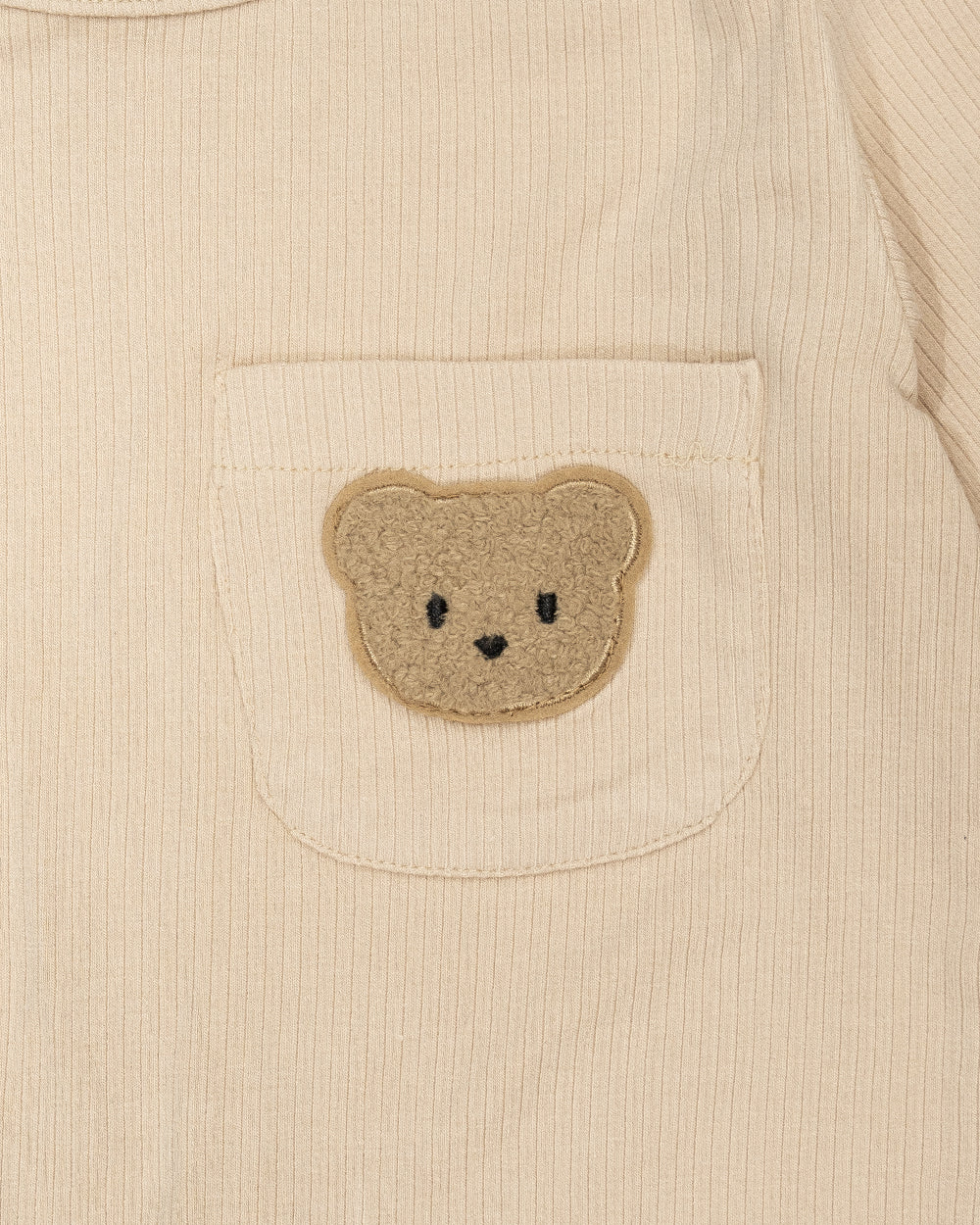 Baby Boo Beige Sleepsuit-Cotton-Solid-For Infants - Image 3