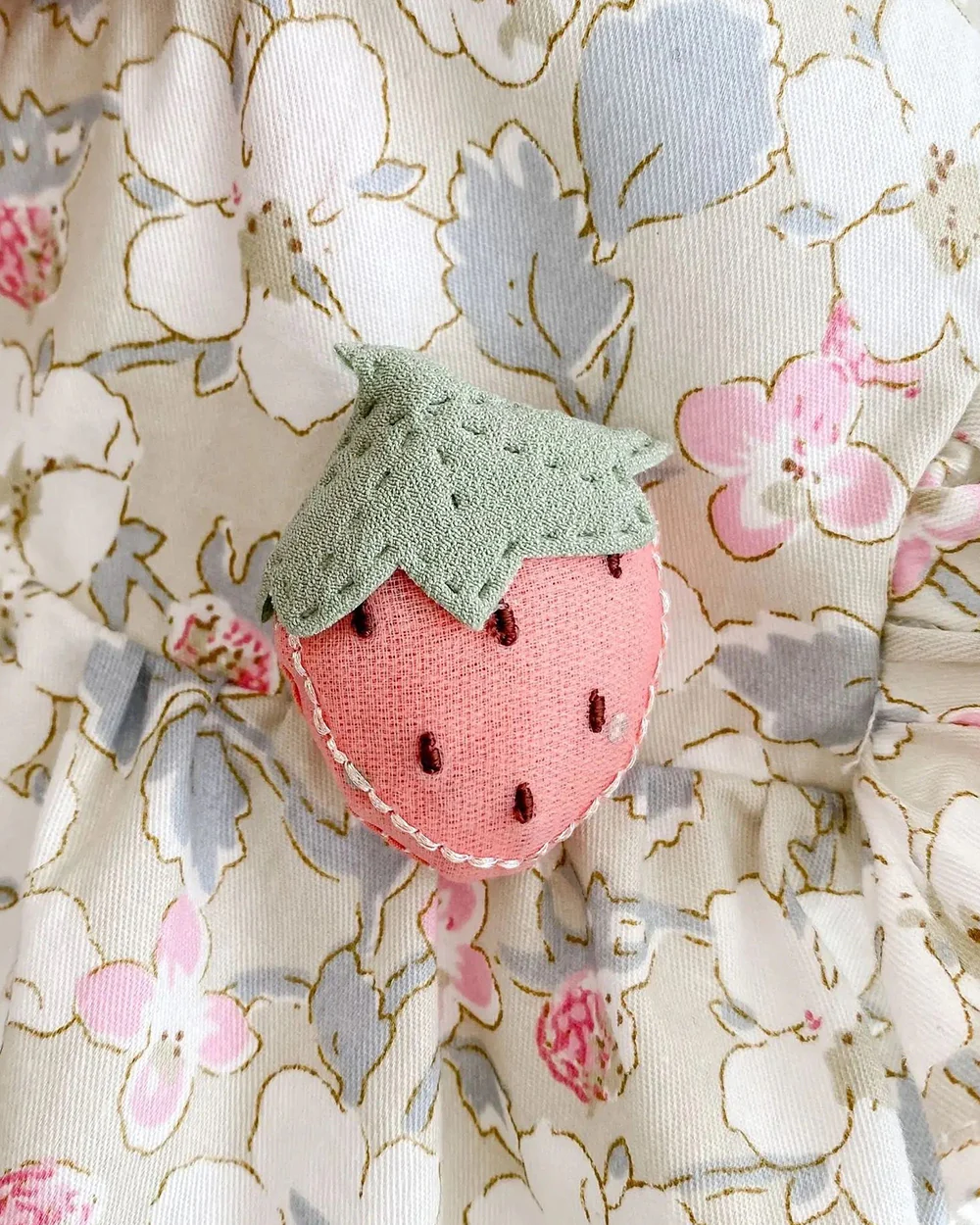 Baby Boo Beige Strawberry Co-ord Frock Dress-Printed-Cotton-For Infants - Image 6