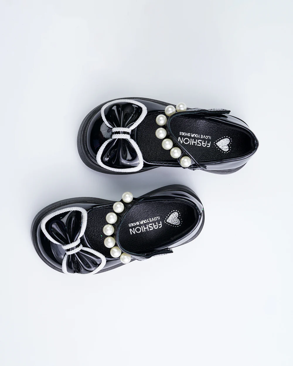 Baby Boo Black Pearly Velcro Bellies For Infants - Image 2