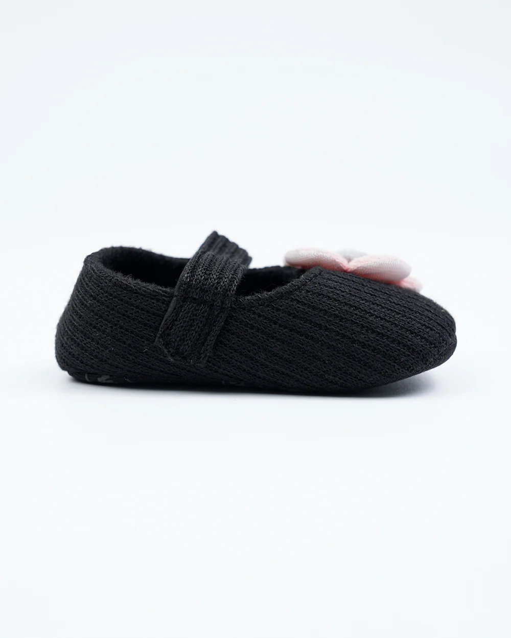 Baby Boo Black with Pink Flower Velcro Bellies For Infants - Image 5