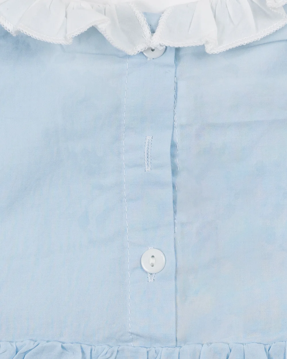 Baby Boo Blue Clara Romper-Solid-Cotton-For Infants - Image 3