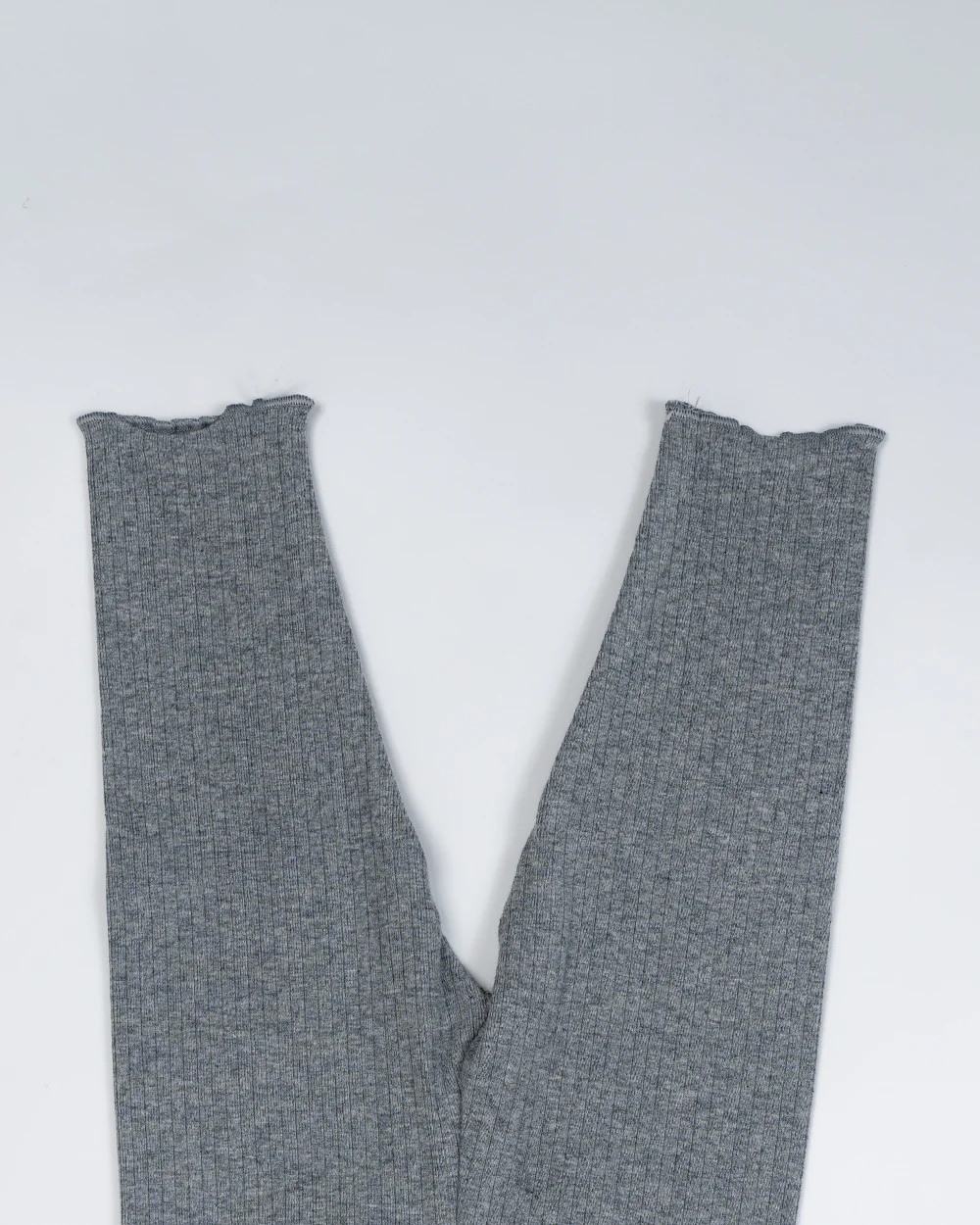 Baby Boo Grey Ruby Ribbed Leggings-Solid-Knit-For Infants - Image 3