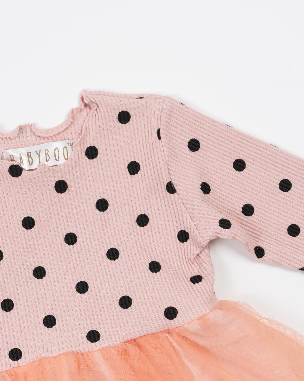 Baby Boo Orange Philly Polka Frock Dress-Polka Tots-Tulle-For Infants - Image 4