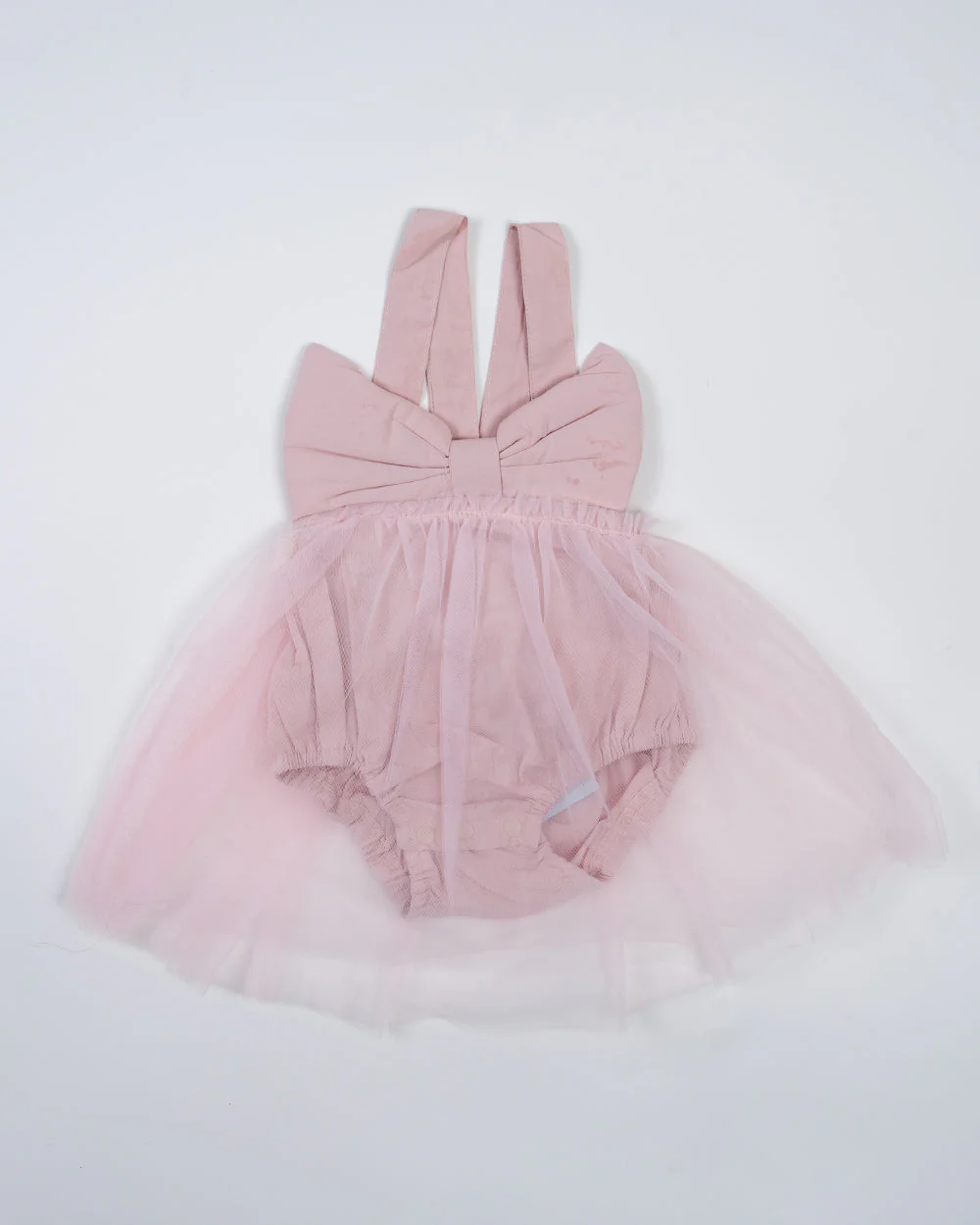 Baby Boo Pink Kiara Sheer Frock Dress-Solid-Tulle-For Infants