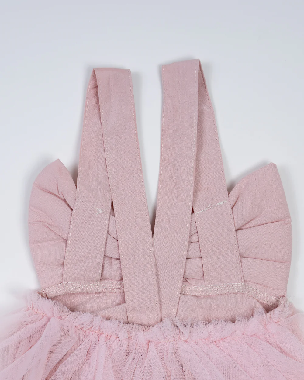 Baby Boo Pink Kiara Sheer Frock Dress-Solid-Tulle-For Infants - Image 3
