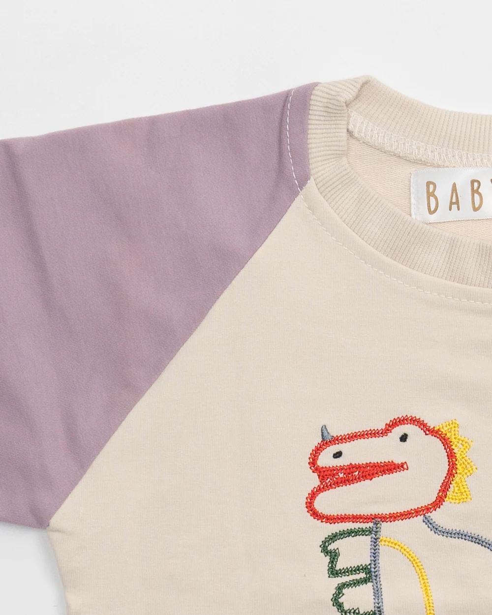 Baby Boo Purple & Blue Dinosaur Winter Wear Sweatshirt-Printed-Cotton-For Infants - Image 3