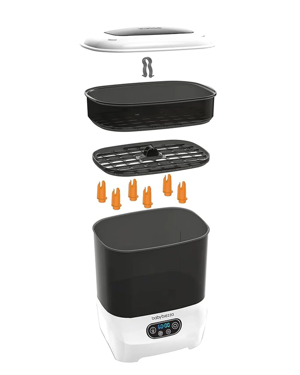 Baby Brezza Advanced Bottle Sterilizer & Dryer-Electric Steam-LCD Control Panel-8 Bottles Capacity-White - Image 12