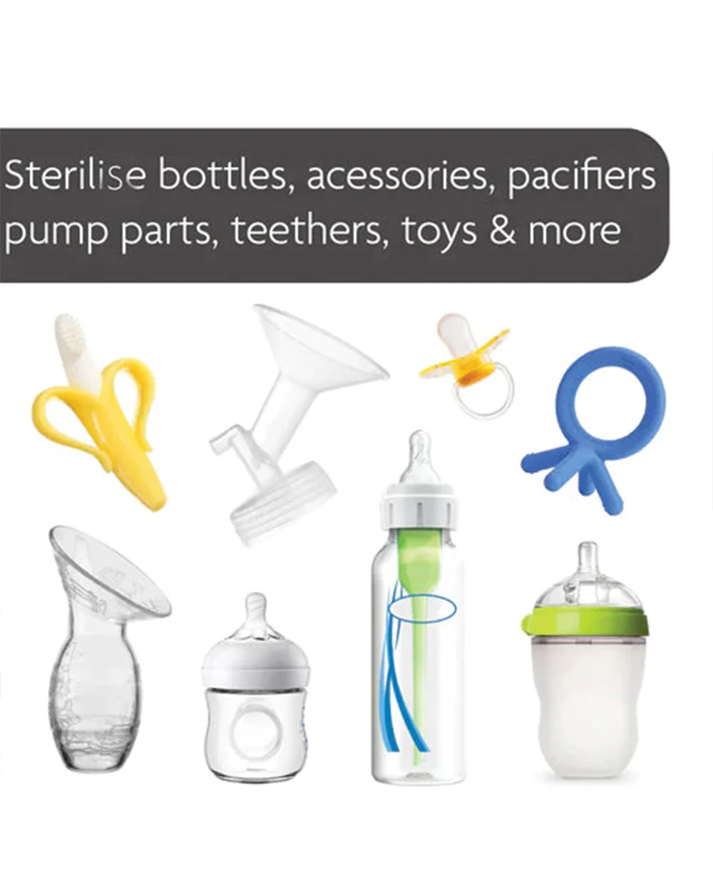 Baby Brezza Advanced Bottle Sterilizer & Dryer-Electric Steam-LCD Control Panel-8 Bottles Capacity-White - Image 9