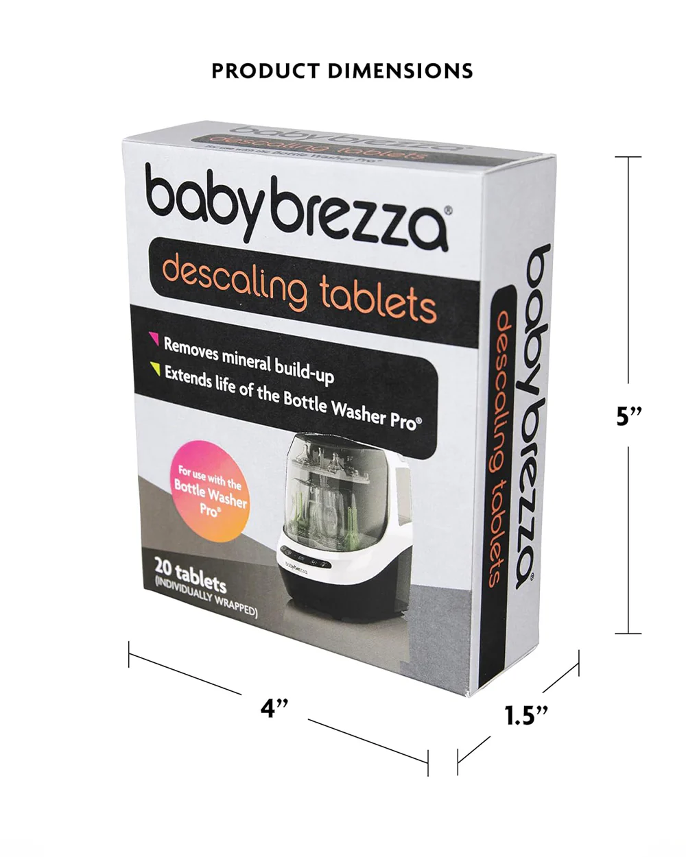 Baby Brezza Descaling Tablets Bottle & Dish Cleaner-Baby Safe-Hypoallergenic & Fragrance Free - Image 5