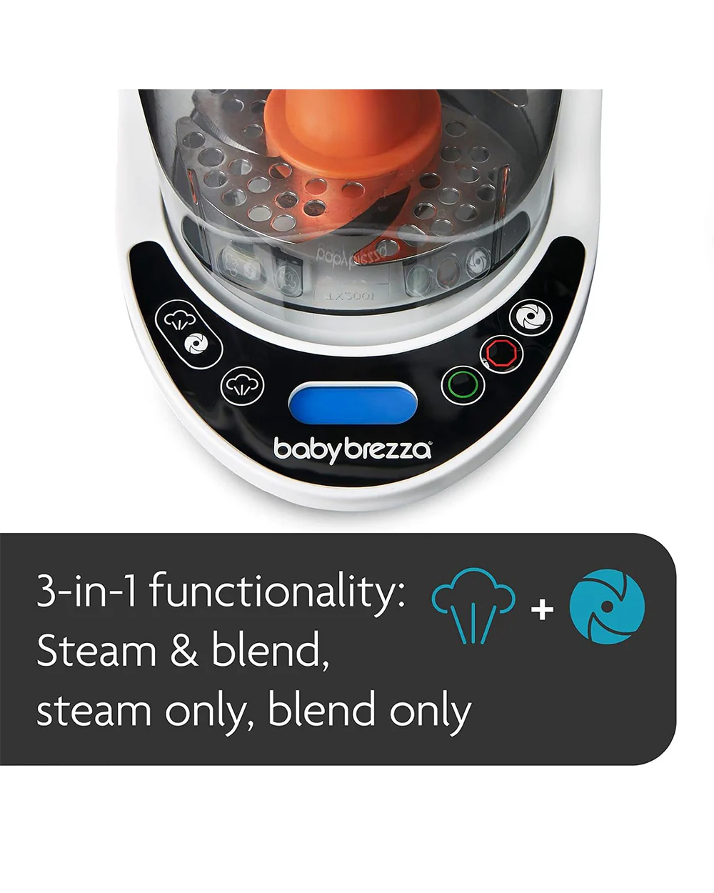 Baby Brezza Food Maker Deluxe-Automatically Steams & Blends to Perfect Consistency in 10 Minutes-Includes 3 Reusable Food Pouches & Funnels - Image 7