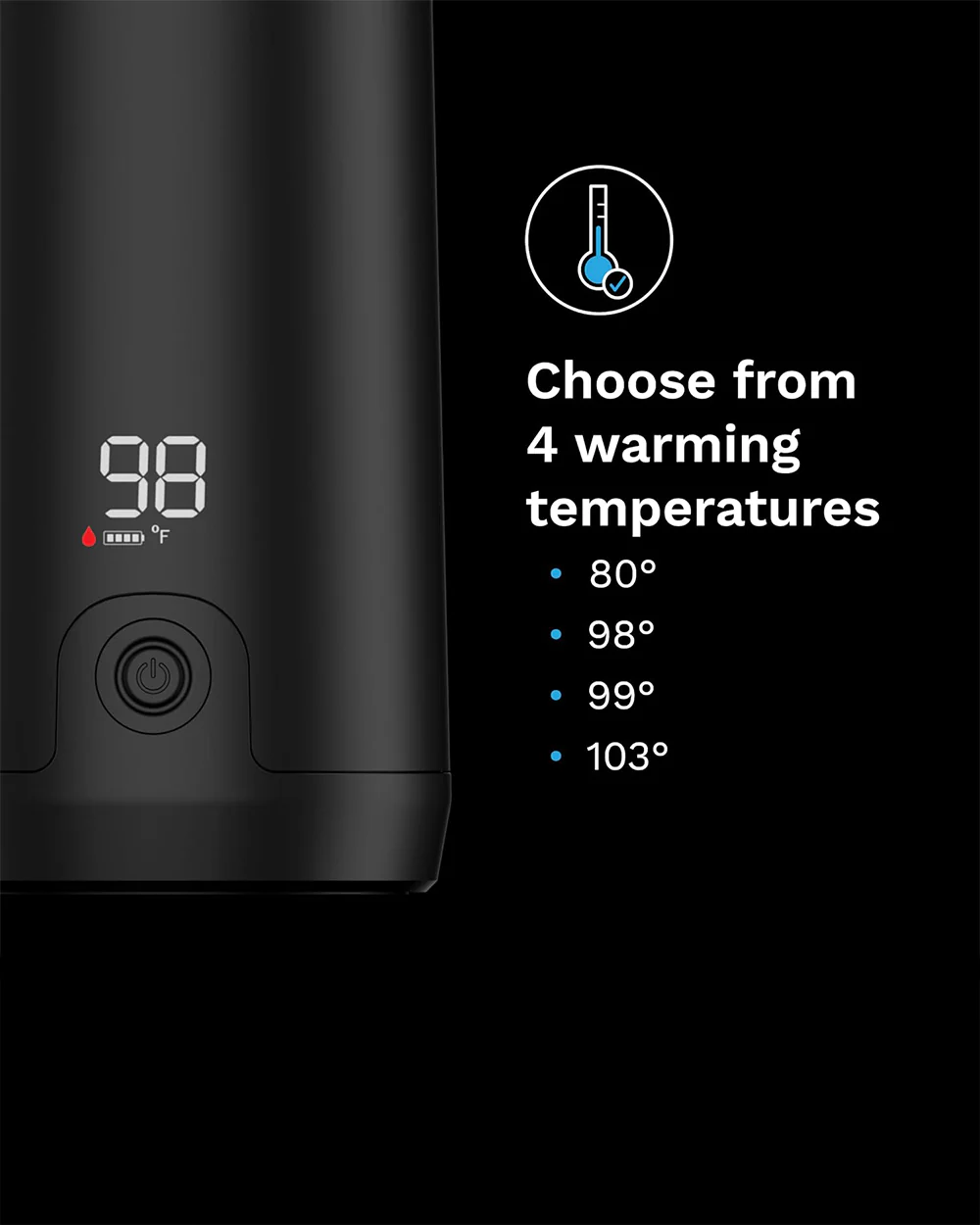 Baby Brezza SuperFast Portable Bottle Warmer - Warms Breastmilk & Formula - Up to 270ml - 67% Faster - Black - Image 4