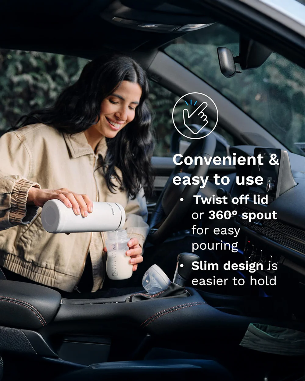Baby Brezza SuperFast Portable Bottle Warmer - Warms Breastmilk & Formula - Up to 270ml - 67% Faster - Black - Image 6
