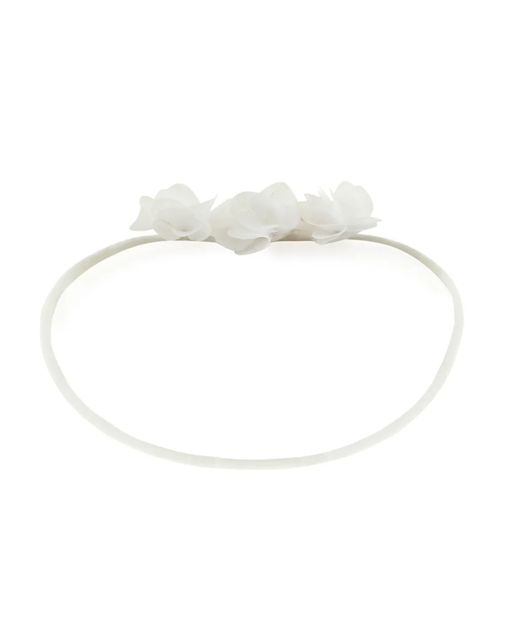 Baby Doe White Hair Band-Solid-Cotton Blend-For Infants - Image 3