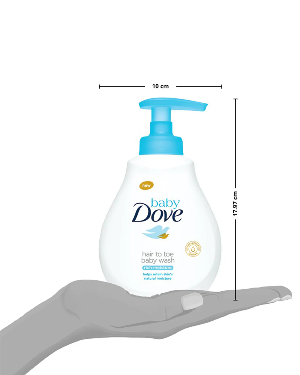 Baby Dove Rich Moisture Hair to Toe Baby Body Wash - Image 7