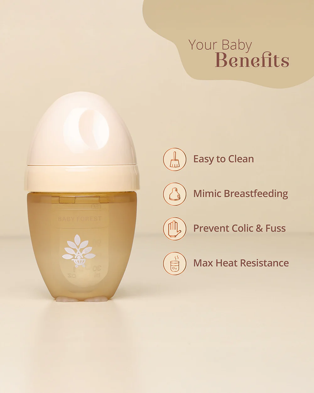 Baby Forest Laad Pyaar Feeding Bottle-Slow Flow-150 ml-0M+ - Image 2