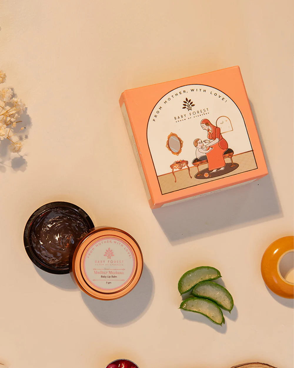 Baby Forest Madhur Muskaan Baby Lip Balm-With Chamomile & Coconut Oil-Moisturizes, Soothes & Heals Lips - Image 6