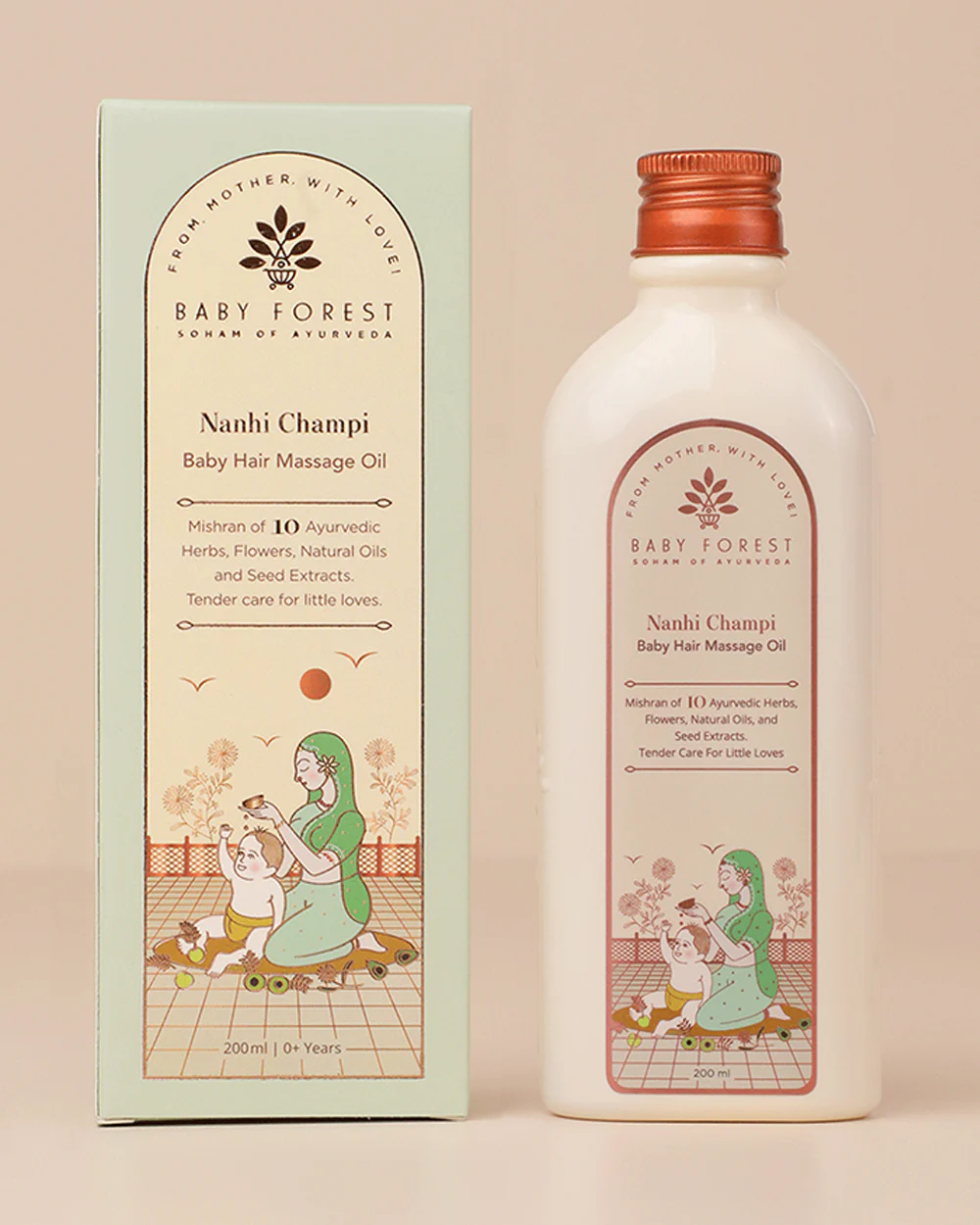 Baby Forest Nahni Champi Baby Hair Massage Oil-Vegan-With Nourishing & Cooling Effect-Stimulates Hair Growth, Prevents Hair Damage - Image 5