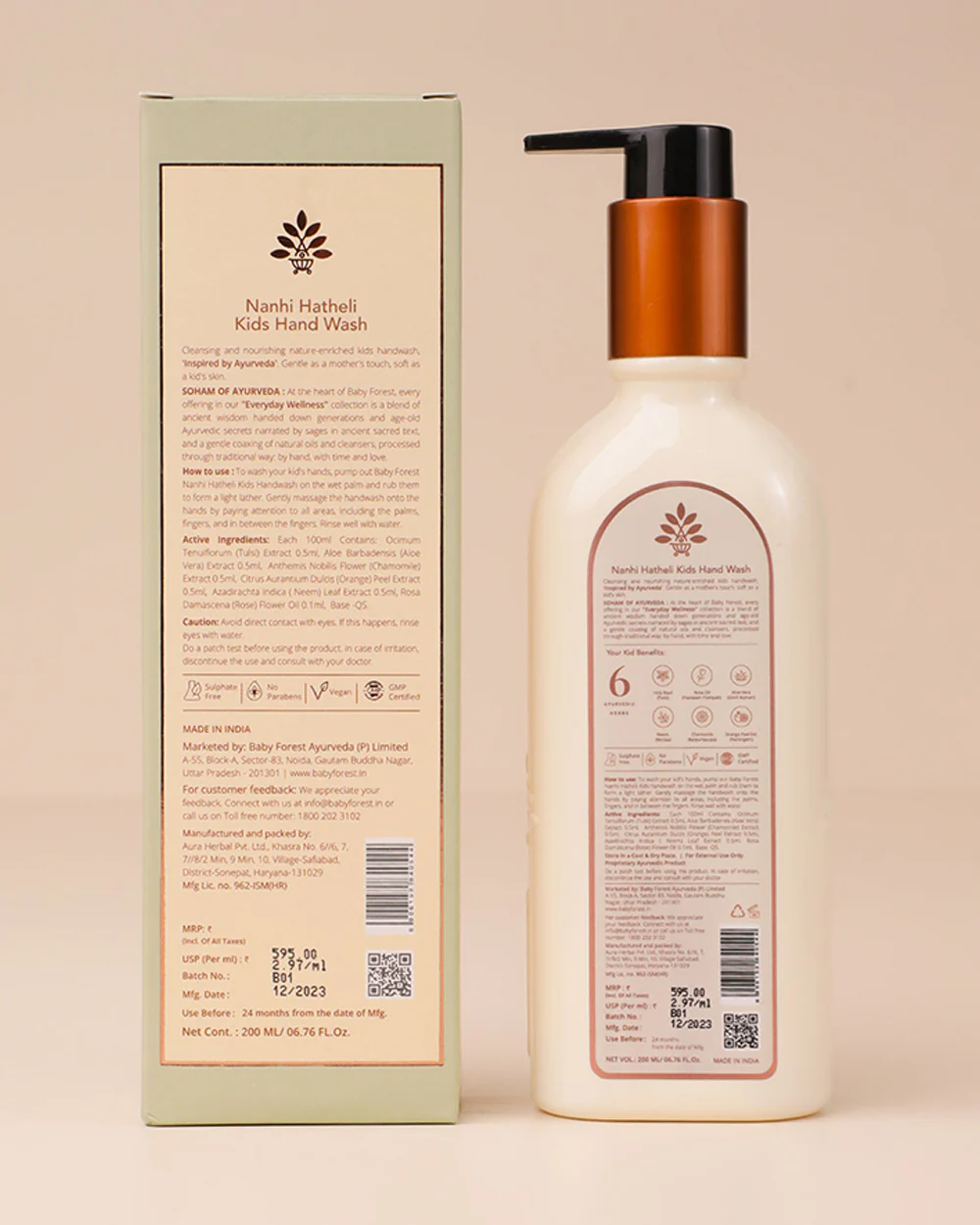 Baby Forest Nanhi Hatheli Kids Handwash-With Chamomile & Aloe Vera - Image 6