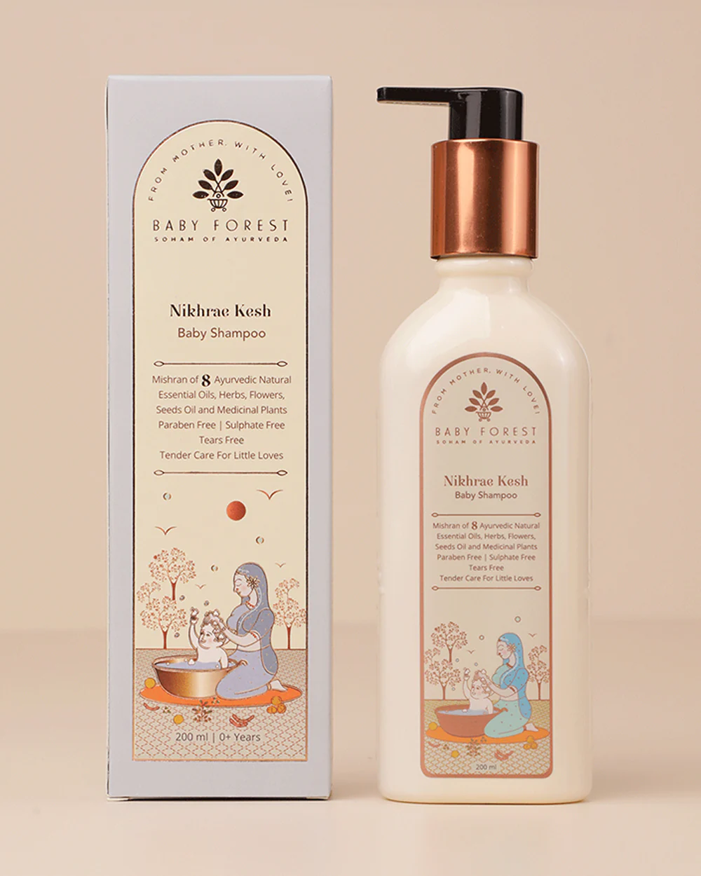 Baby Forest Nikhrae Kesh Baby Shampoo-With Aloe Vera & Coconut Oil-Prevents Rashes, Softens Scalp & Nourishes Skin - Image 4