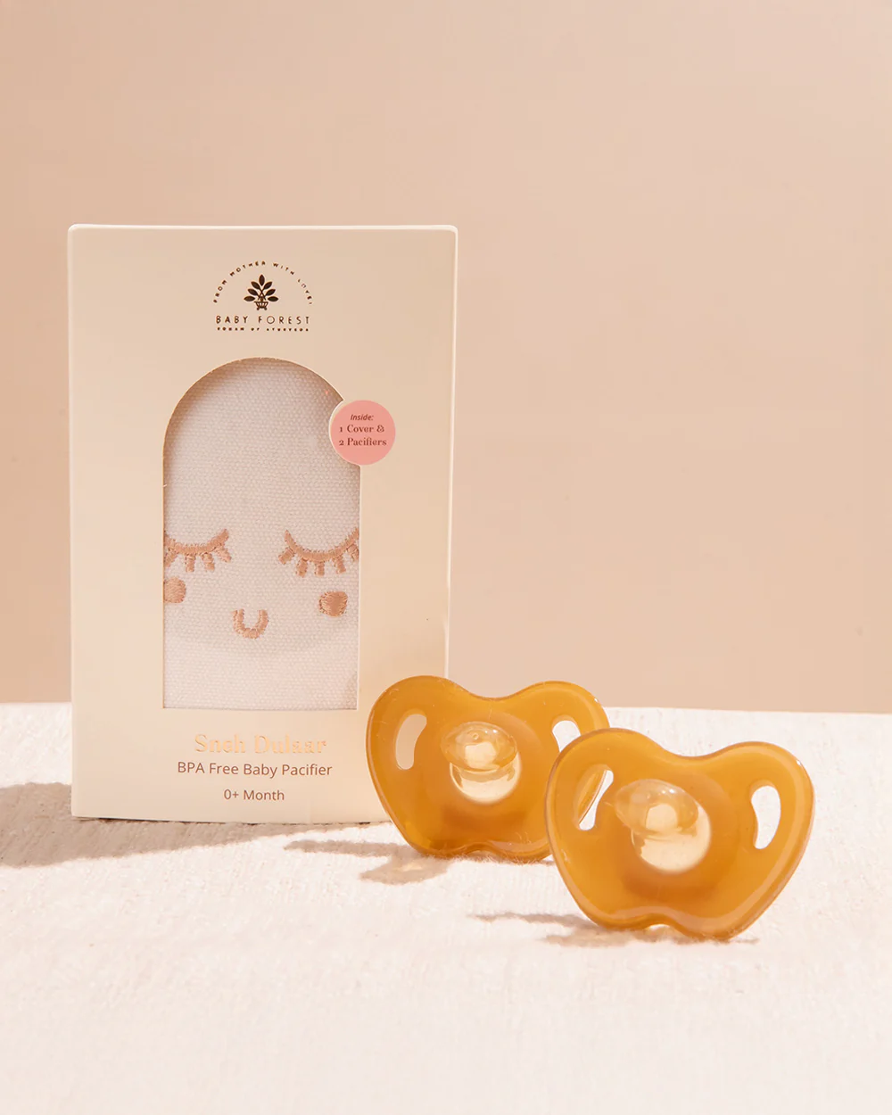 Baby Forest Sneh Dulaar Silicone Orthodontic Pacifier - Pack of 2 - 0M+ - Image 3