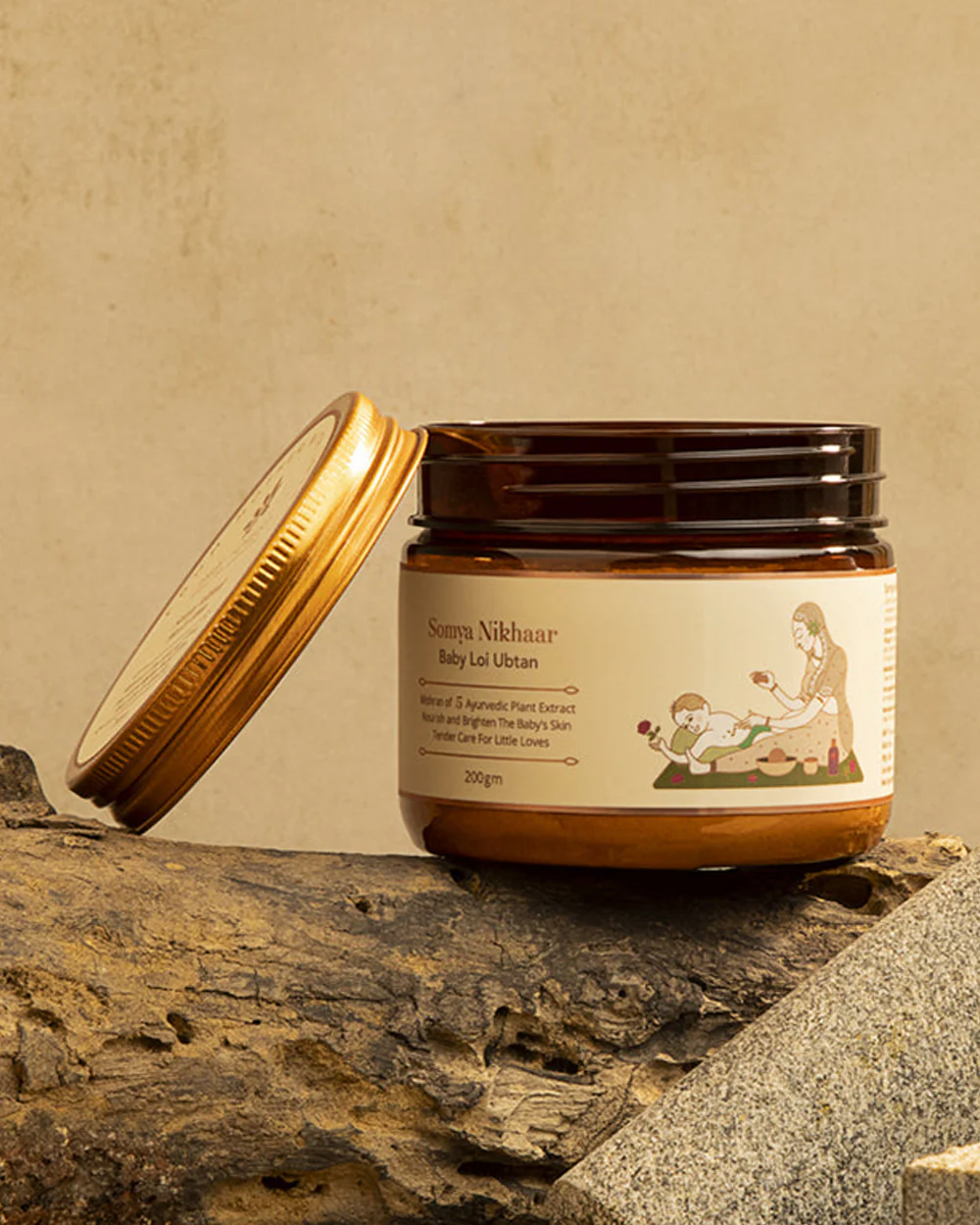 Baby Forest Somya Nikhaar Baby Loi Ubtan-With Wheat Flour & Turmeric-Soothes Inflammation, Nourishes & Brightens Skin - Image 5