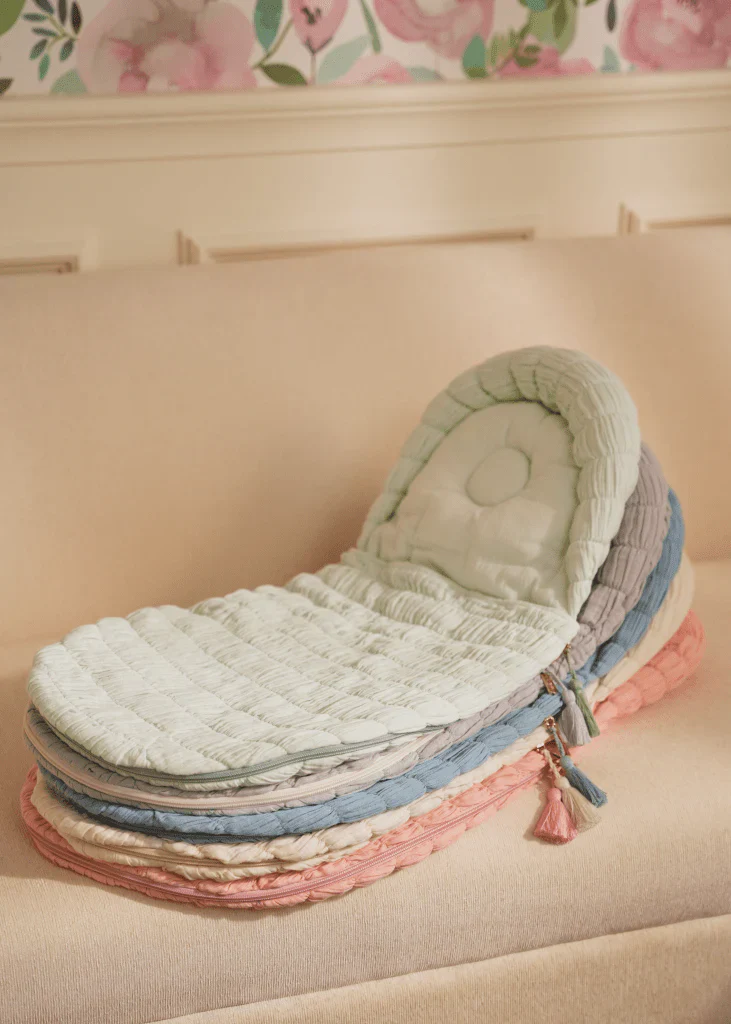 Baby Jalebi Crescent Sleeping Bag/Baby Carrier Nest-100% Organic Cotton-Pink-Newborn Bed - Image 3