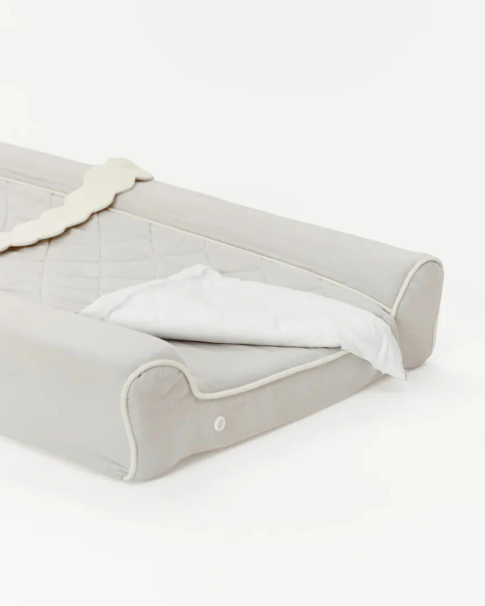 Baby Jalebi Diaper Changing Mat-Cotton-Water Resistant-Grey - Image 9