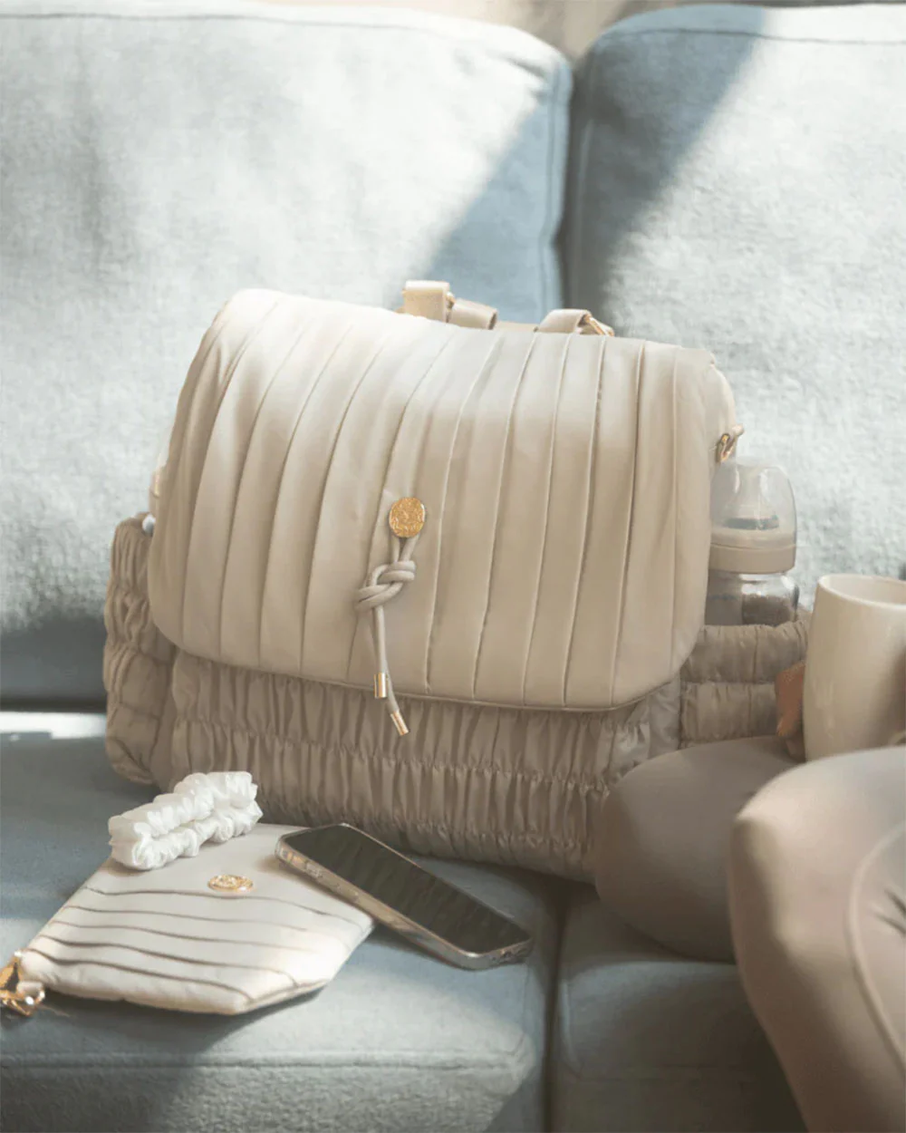 Baby Jalebi Dune Diaper Bag-Backpack-Polyester with Stroller Straps-Silver Moon - Image 2