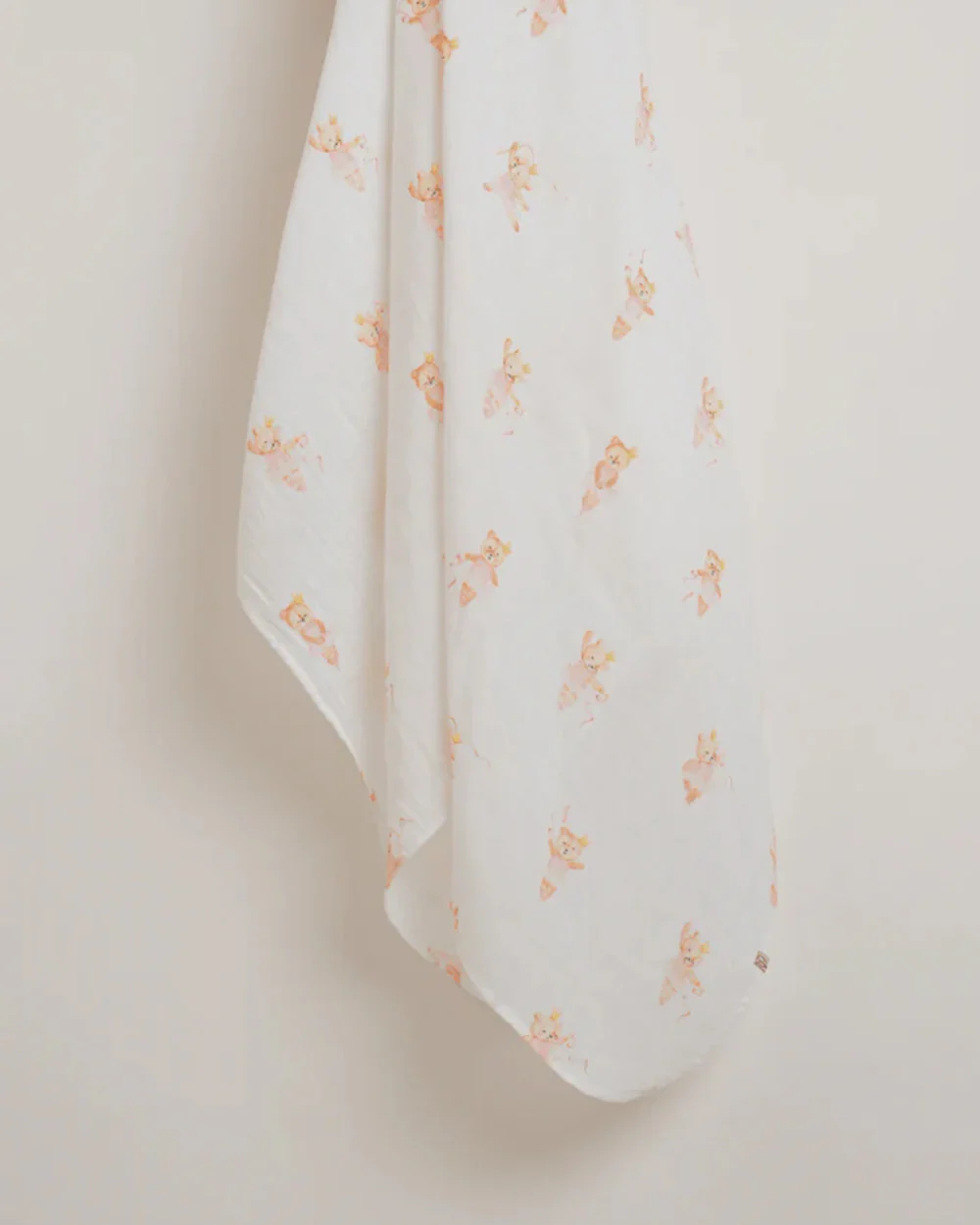 Baby Jalebi Organic Muslin Swaddle-Prima Ballerina bear-White-Pack of 1-Infant Wraps - Image 2