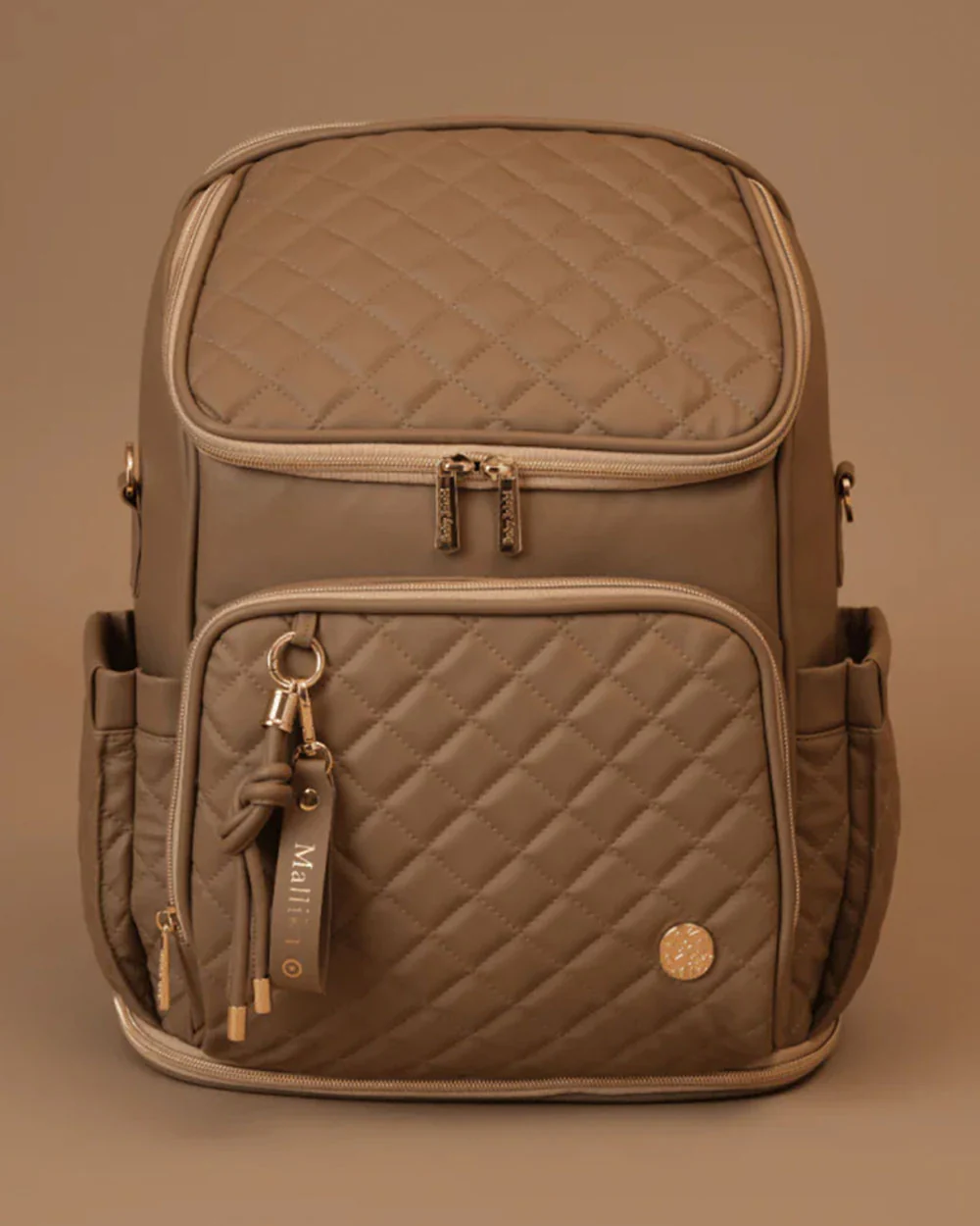 Baby Jalebi The City Trooper Diaper Bag-Backpack-Vegan Leather with Stroller Straps-Mocha