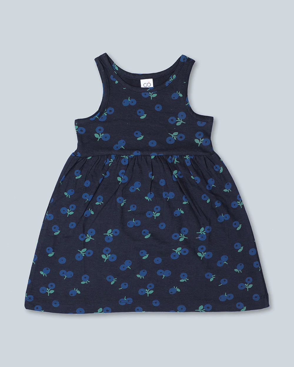 BabyCo Organics Blue Frock Dress-Blueberry-Organic Cotton-For Infants