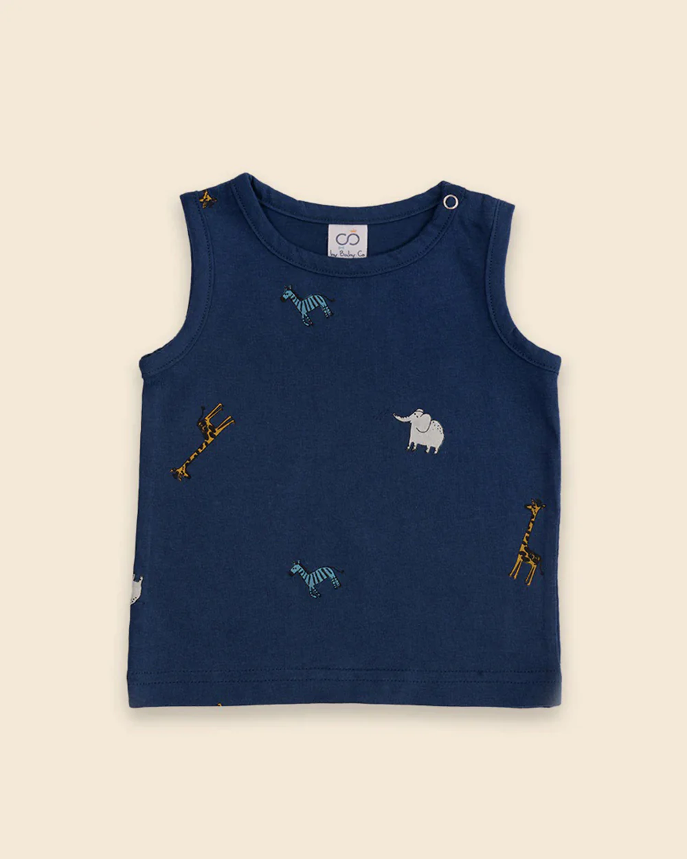 BabyCo Organics Blue Jungle Book Lounge Wear-Cotton-Top & Bottom Set-For Infants - Image 2