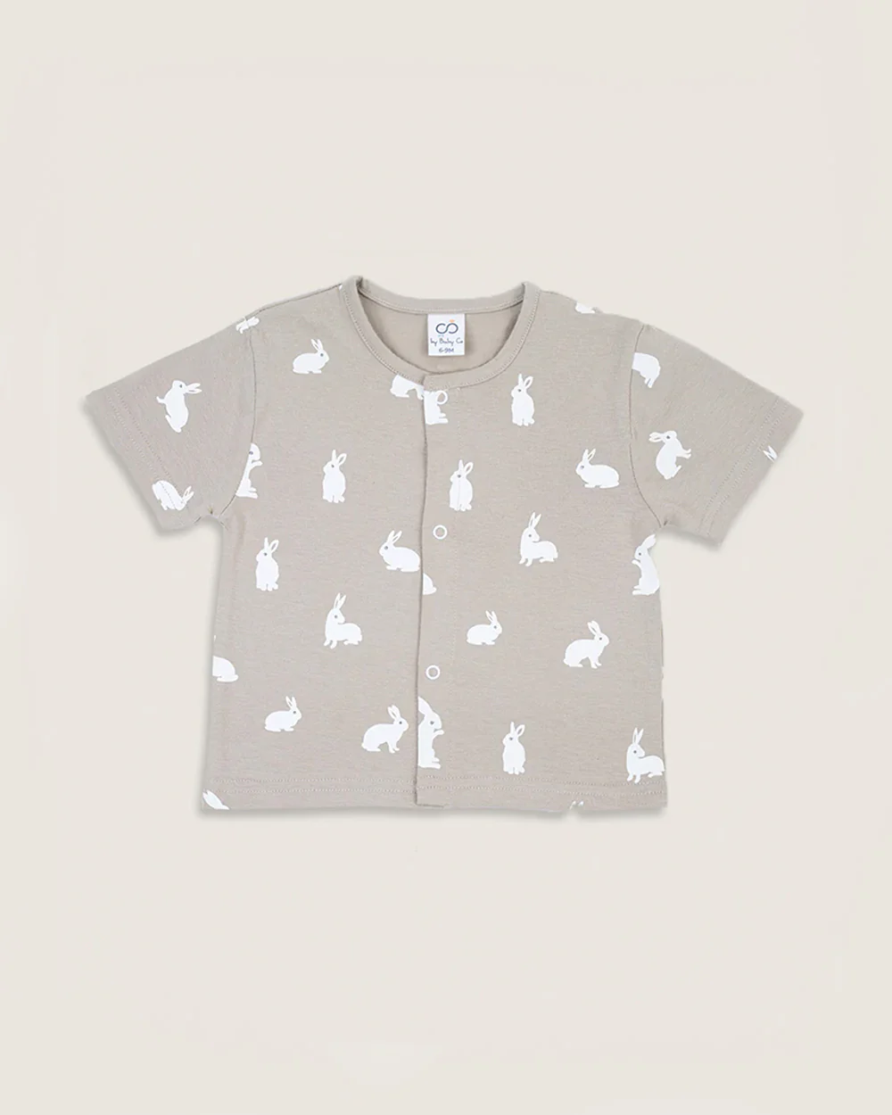 BabyCo Organics Grey Baby Rabbit Pajama set-Cotton-For Infants - Image 2