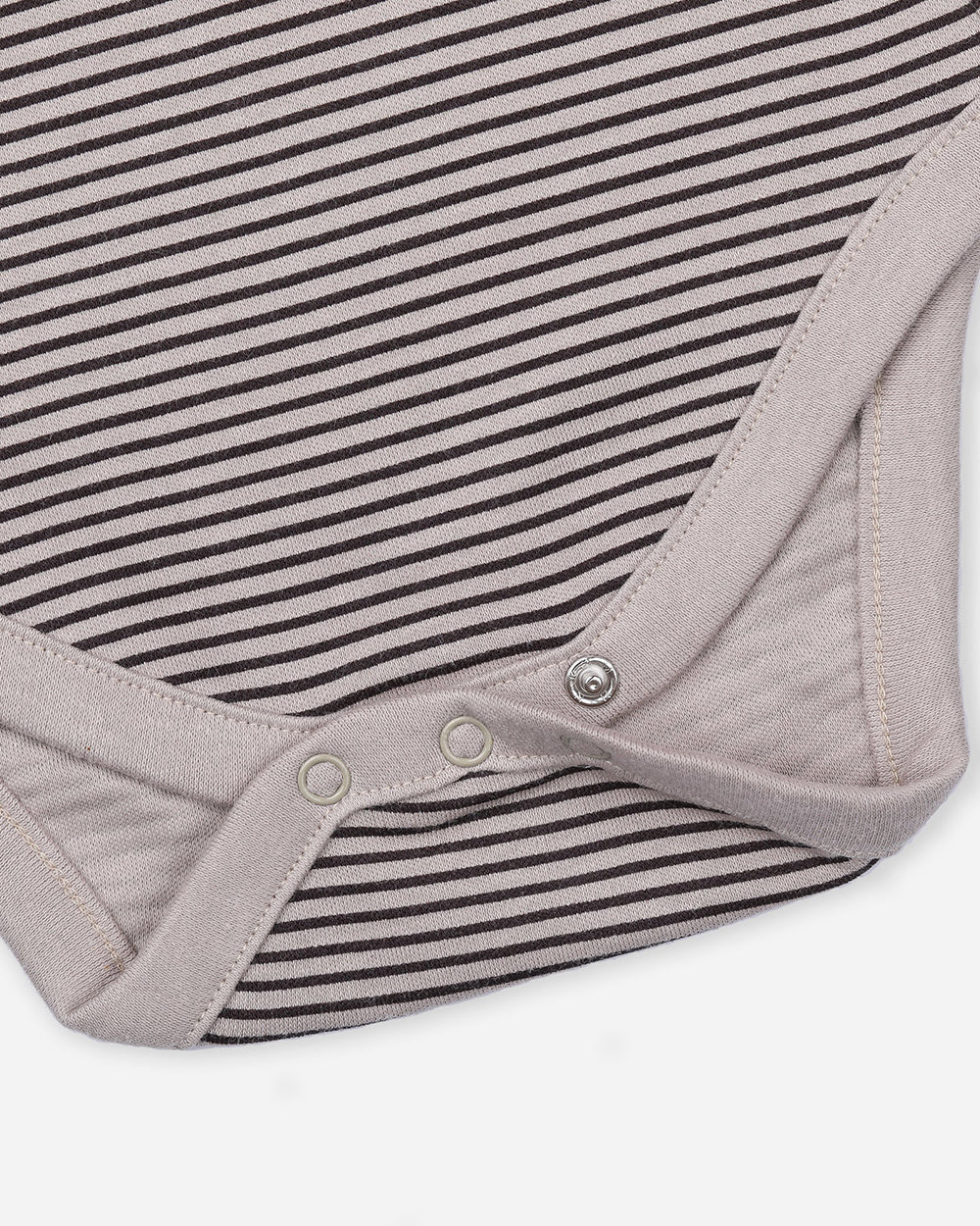 BabyCo Organics Grey Earthy Stripes Onesie-Cotton-For Infants - Image 3