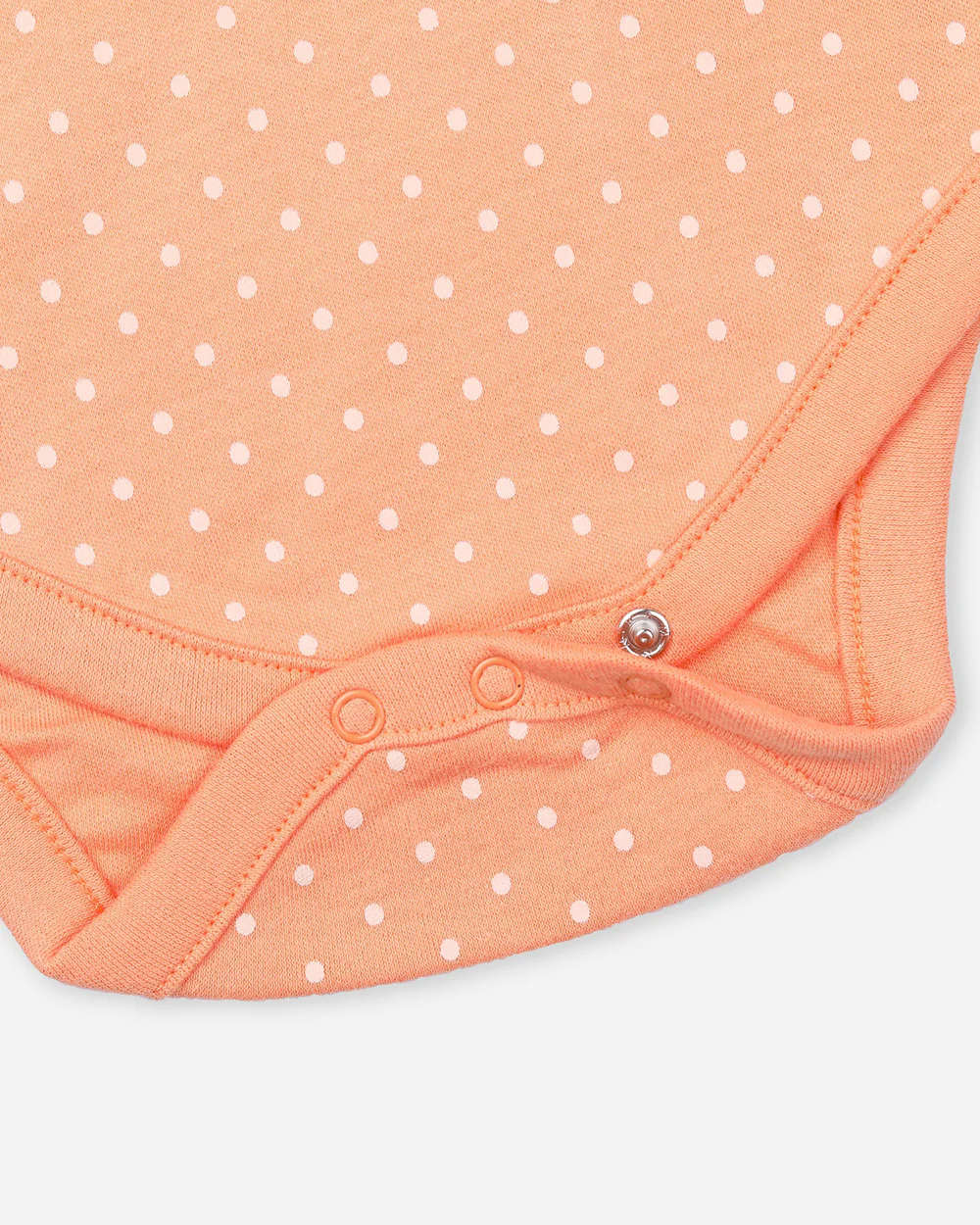 BabyCo Organics Orange Polka Dot Onesie-Cotton-For Infants - Image 3