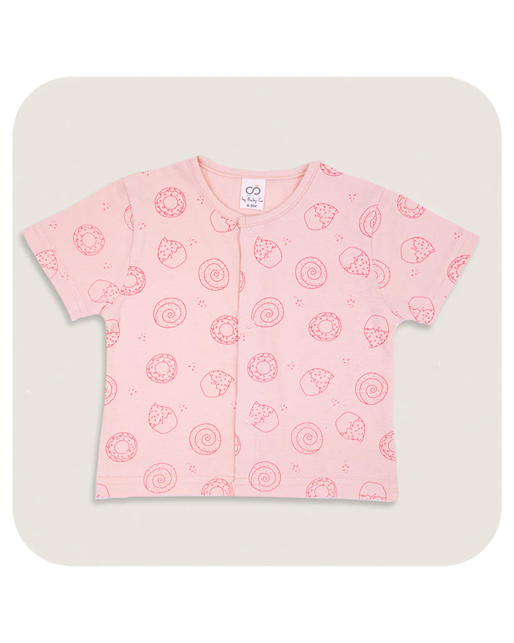 BabyCo Organics Pink Nightsuit-Yumtum-Organic Cotton-For Infants - Image 2