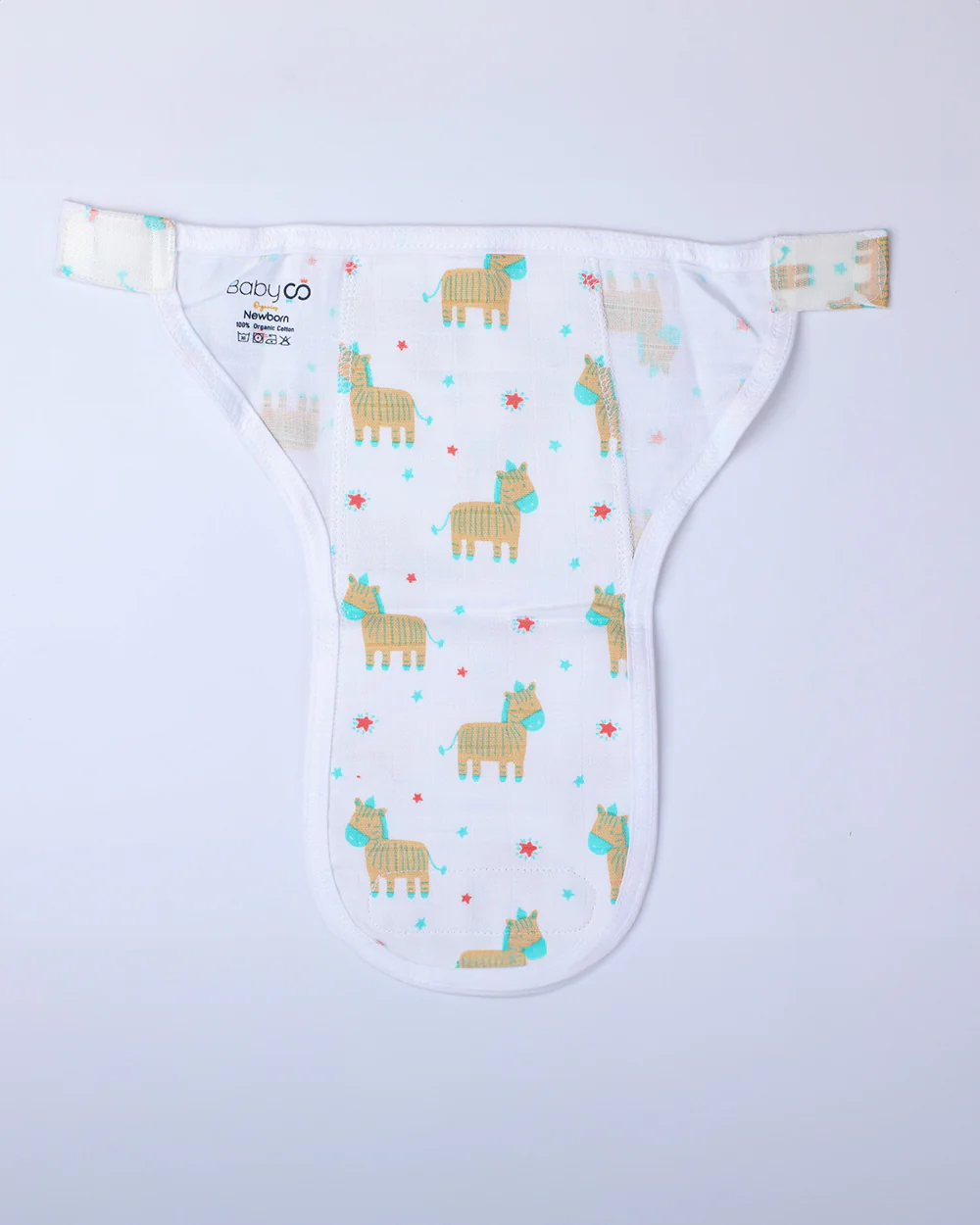 BabyCo Organics Stripe & Sway, Strawberry Rush and Dreamy Macroon Cloth Nappy Combo-100% Organic Cotton Muslin-Washable & Reusable-Pack of 3 - Image 6