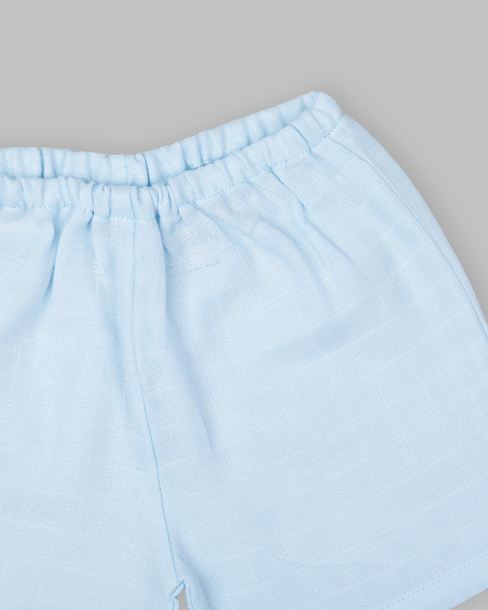 BabyCo Organics White Up & Away And Blue Jhabla & Shorts-Muslin-For Infants - Image 3