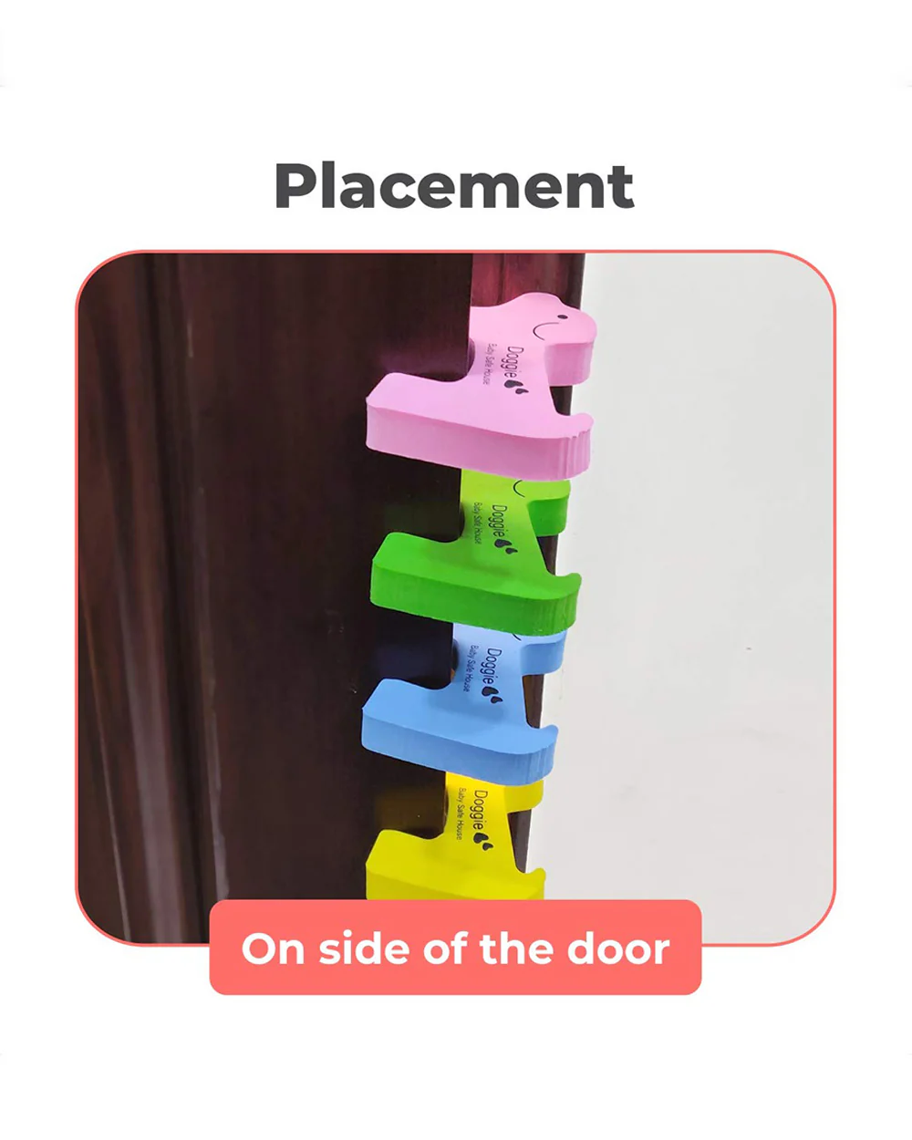 BabySafeHouse Finger Pinch Door Guard / Door Stopper-Protects Children from Door Slamming & Accidental Door Locking-Doggie Shape - Image 6