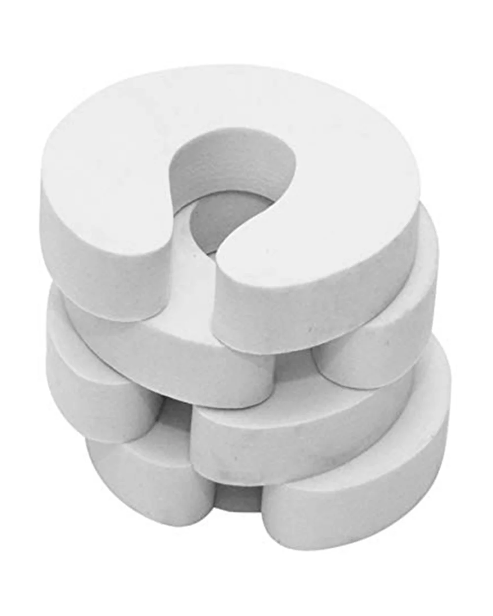 BabySafeHouse Finger Pinch Door Guard / Door Stopper-Protects Children from Door Slamming & Accidental Door Locking-White C Shape