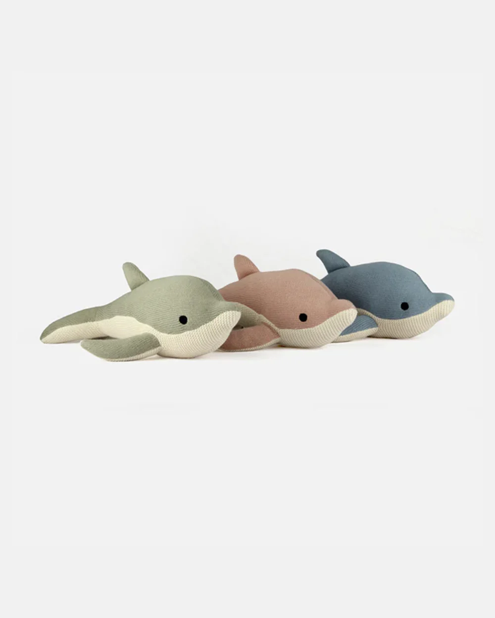 Bambini Baby Blue Sophia Dolphin Knitted Soft Toy-Improves Tactile Stimulation-Plush Cuddly Toy For Newborn - Image 3