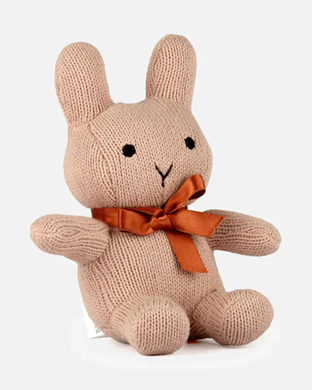 Bambini Baby Pink Bun Bunny Knitted Soft Toy-Improves Tactile Stimulation-Plush Cuddly Toy For Newborn - Image 3