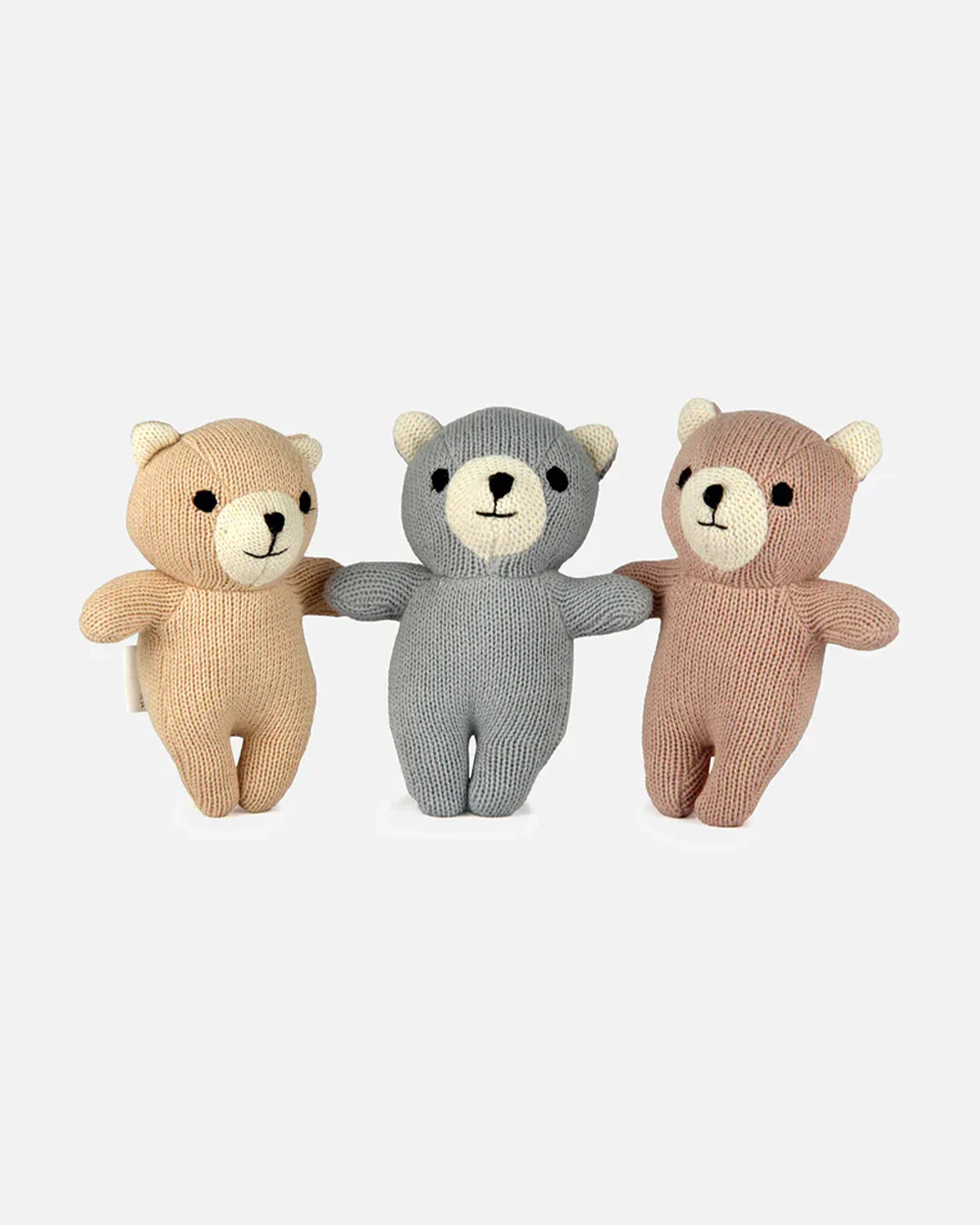 Bambini Baby Pink Teddy Bear Knitted Soft Toy-Improves Tactile Stimulation-Plush Cuddly Toy For Newborn - Image 4