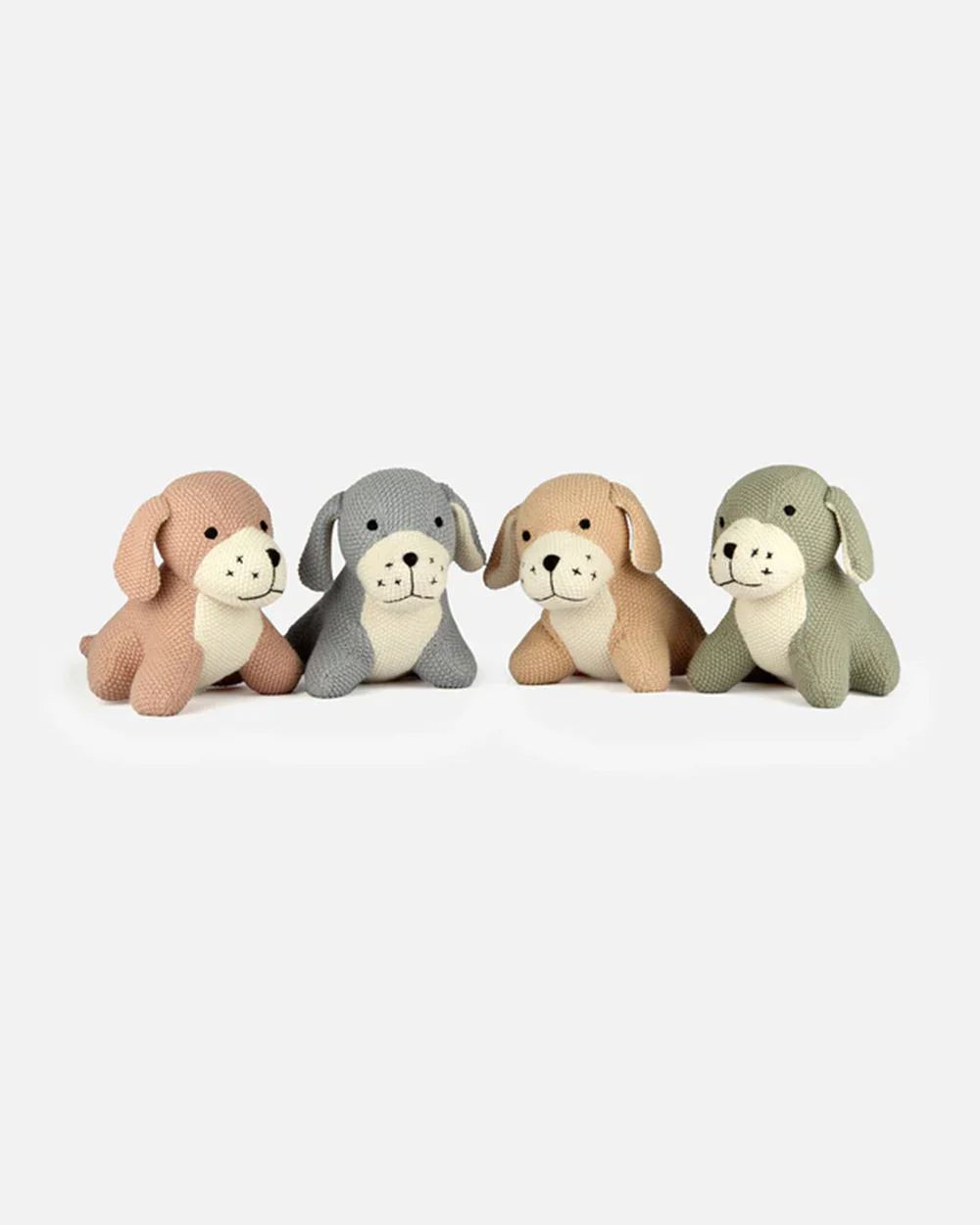 Bambini Beige Pupp Dog Knitted Soft Toy-Improves Tactile Stimulation-Plush Cuddly Toy For Newborn - Image 3
