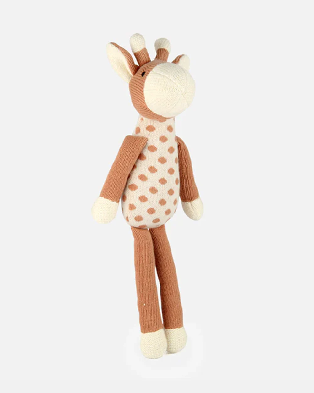Bambini Musk Melon Dotty Giraffe Knitted Soft Toy-Improves Tactile Stimulation-Plush Cuddly Toy For Newborn - Image 2