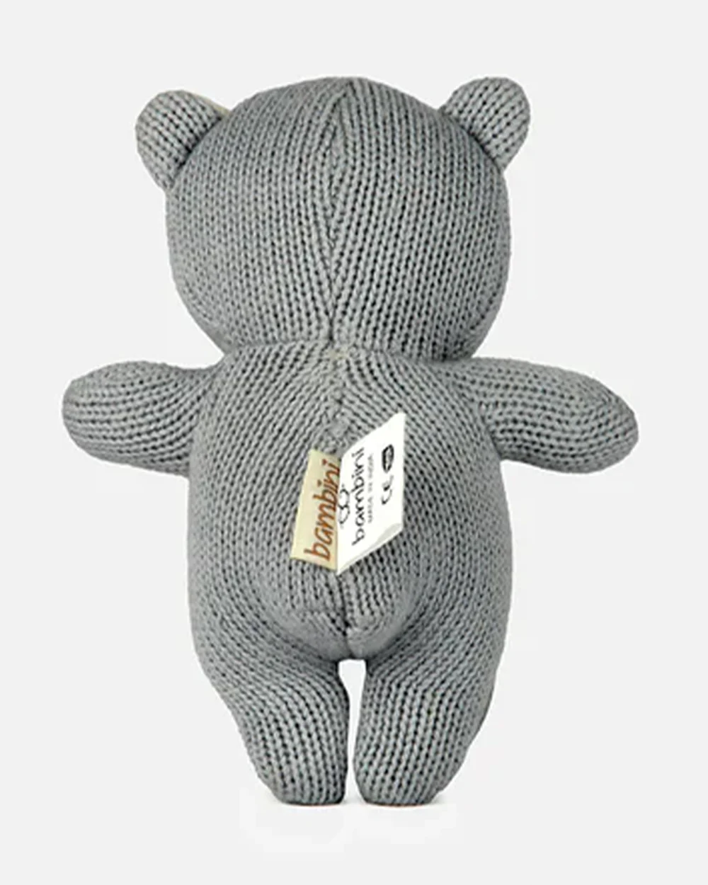 Bambini Sterling Blue Teddy Bear Knitted Soft Toy-Improves Tactile Stimulation-Plush Cuddly Toy For Newborn - Image 4